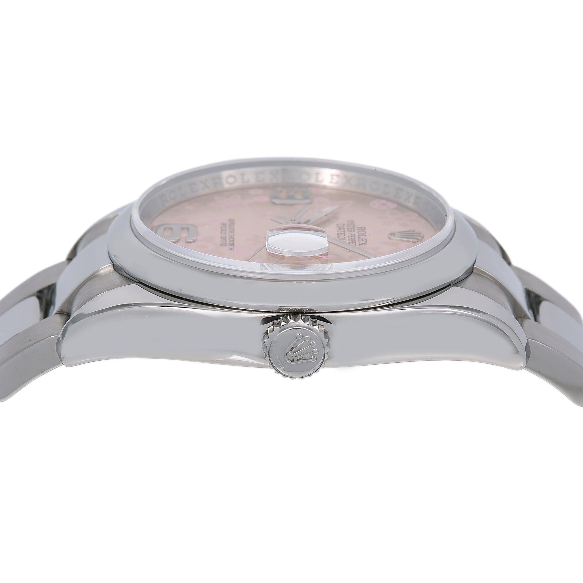 Rolex Datejust 116200 36MM Pink Floral Dial With Stainless Steel Oyster Bracelet