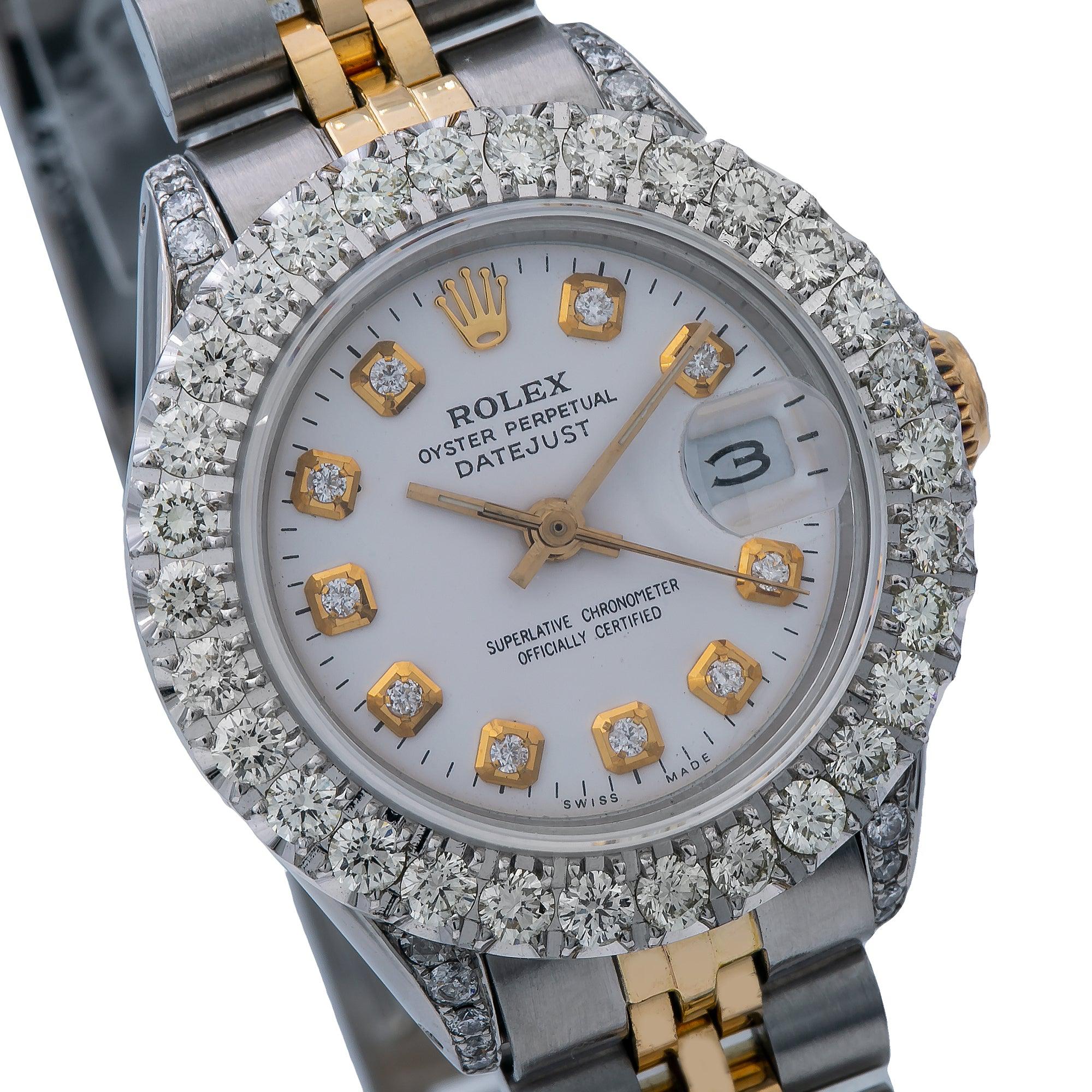 Rolex Lady-Datejust 6917 26MM White Diamond Dial With 1.80 CT Diamonds
