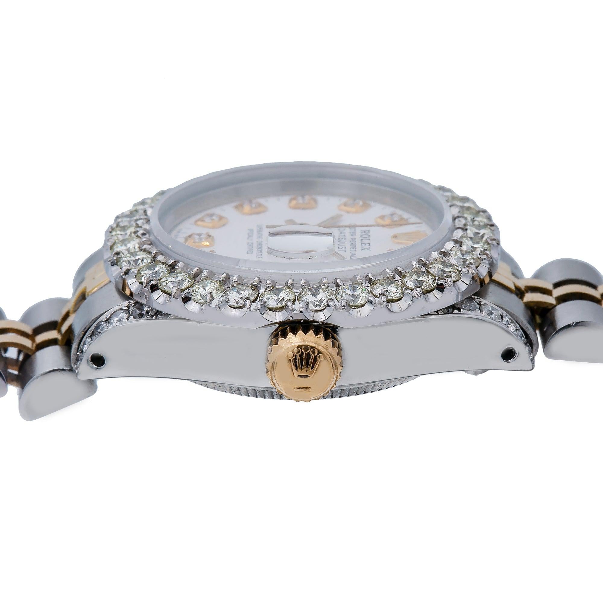 Rolex Lady-Datejust 6917 26MM White Diamond Dial With 1.80 CT Diamonds