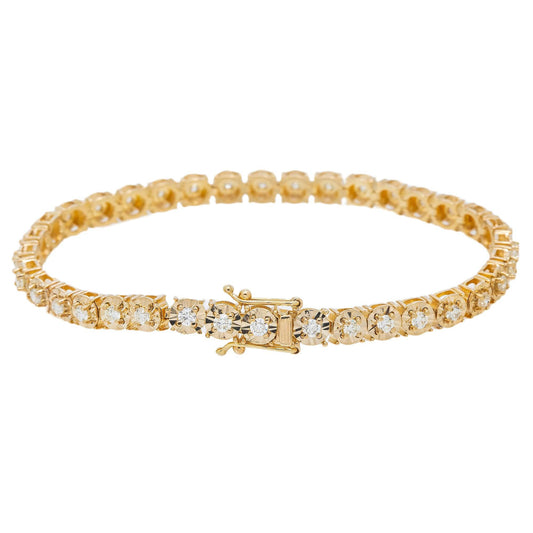 14K GOLD TENNIS BRACELET 2.03 CT DIAMONDS