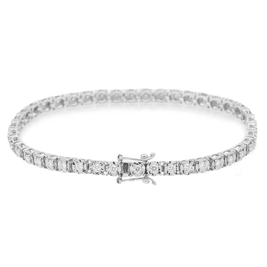 14K GOLD TENNIS BRACELET 1.68 CT DIAMONDS