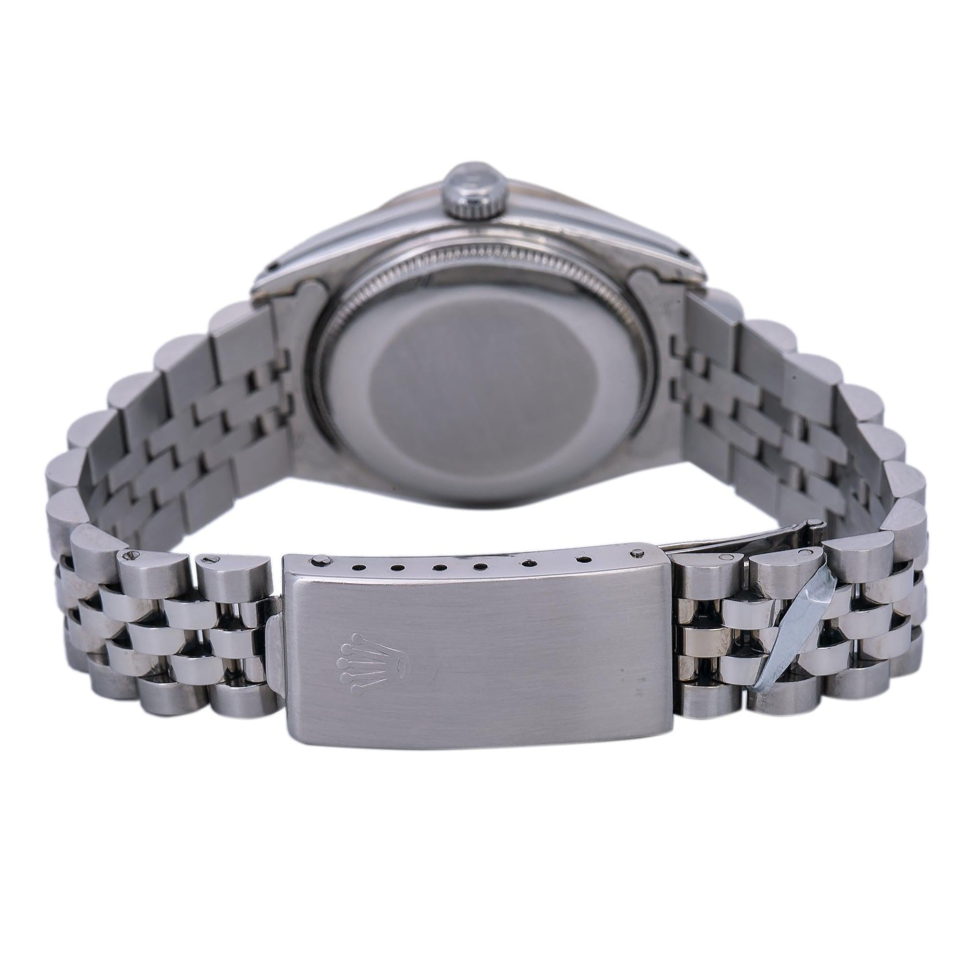 Rolex Datejust 68240 31MM Silver Custom Diamond Mother of Pearl Dial With Stainless