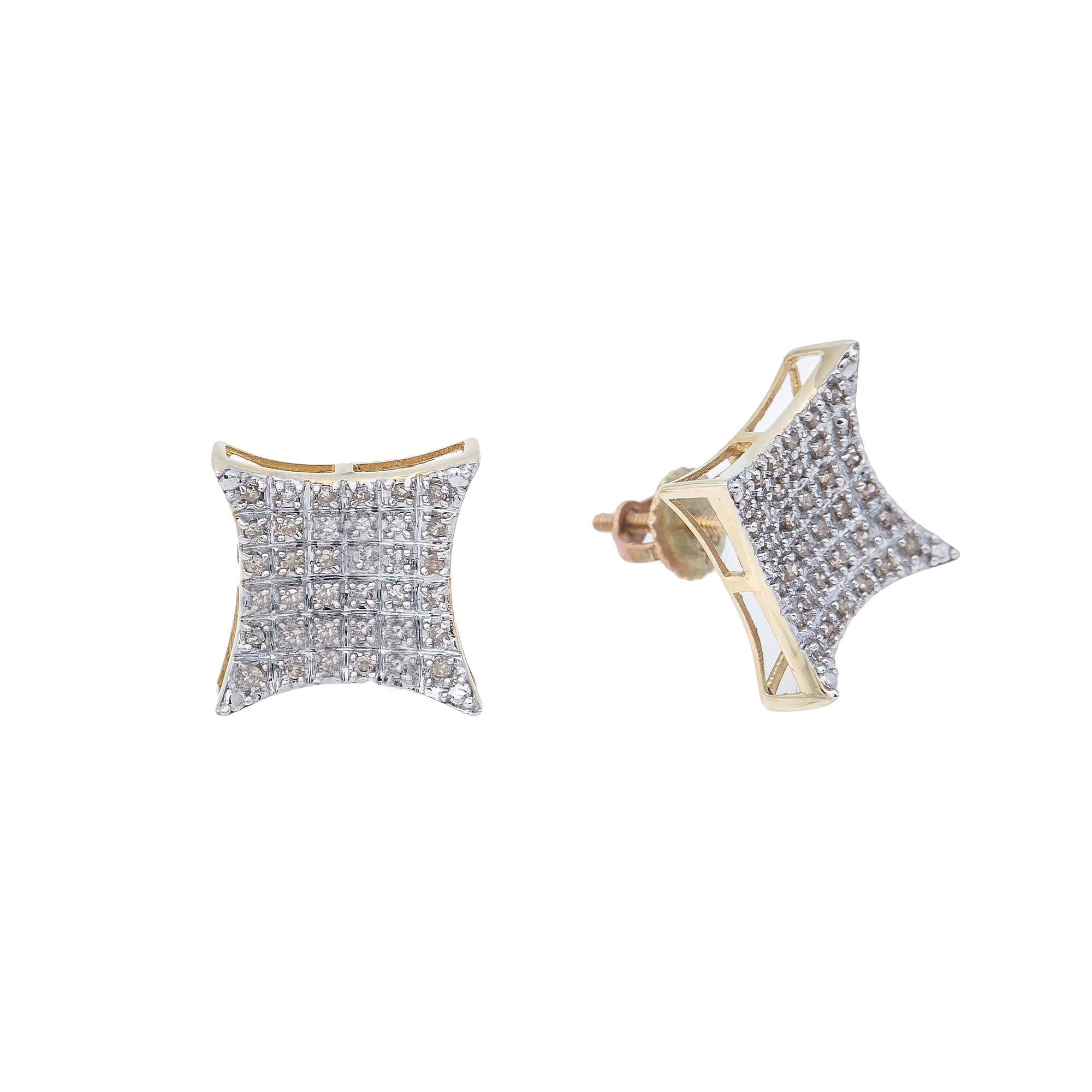 10K YELLOW GOLD DIAMOND EARRINGS 0.30 CT