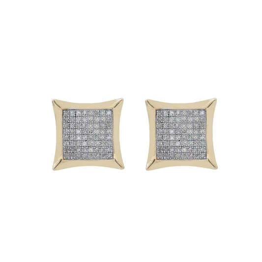 10K Yellow Gold Diamond Earrings 0.50 CT