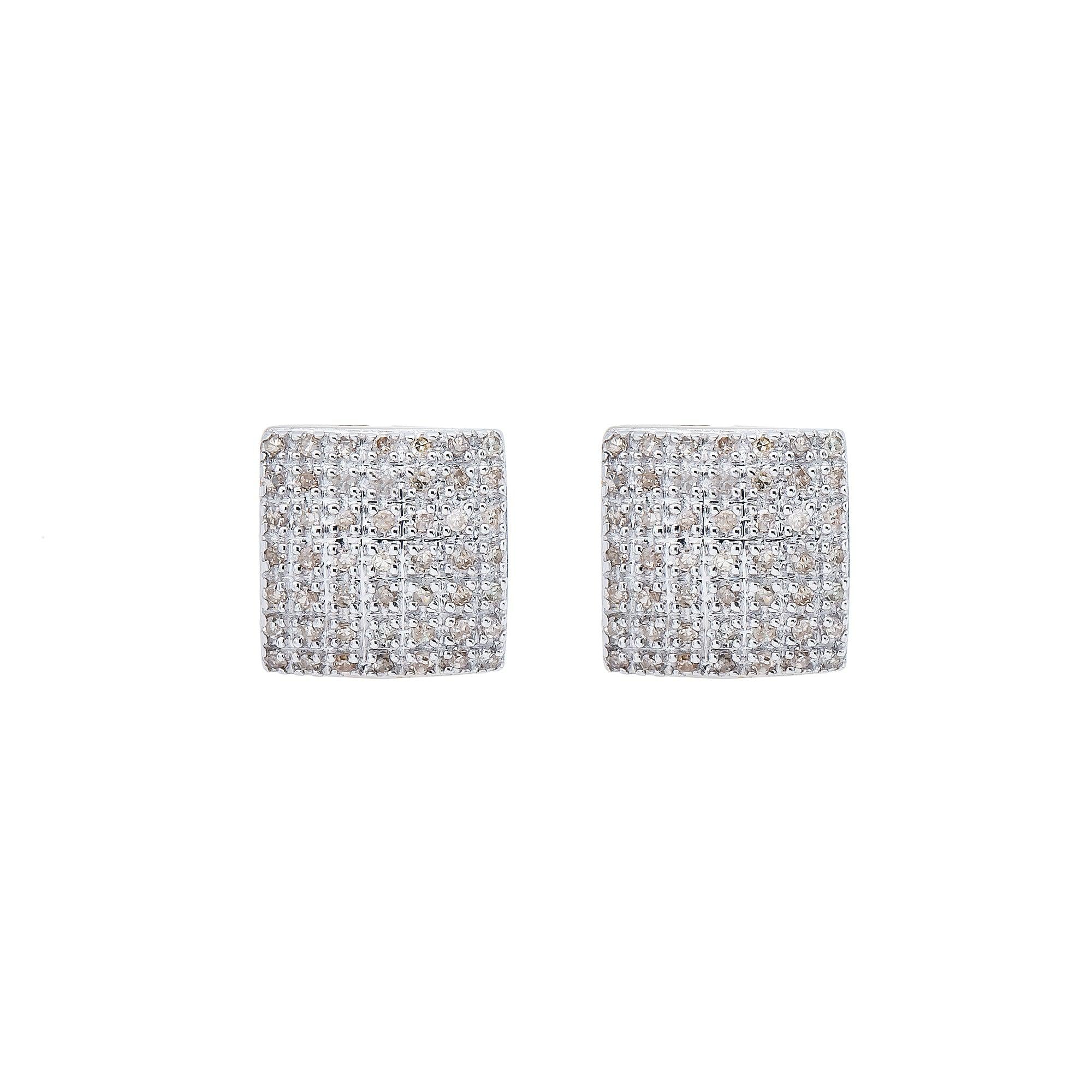 10K Yellow Gold Unisex Earrings with 0.43 CT Diamond