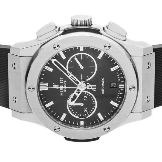 Hublot Classic Fusion Chronograph 541.NX.1170.LR 42MM Black Dial With Rubber Bracelet