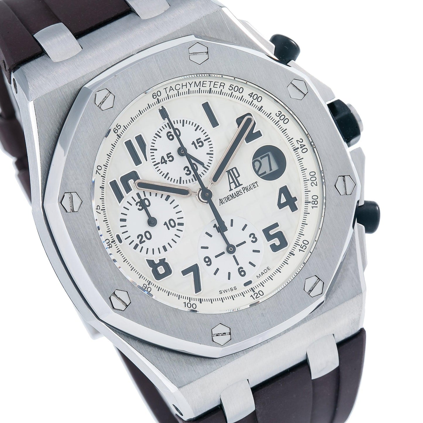 Audemars Piguet Royal Oak Offshore Chronograph 26170ST 42MM White Dial With Rubber Bracelet