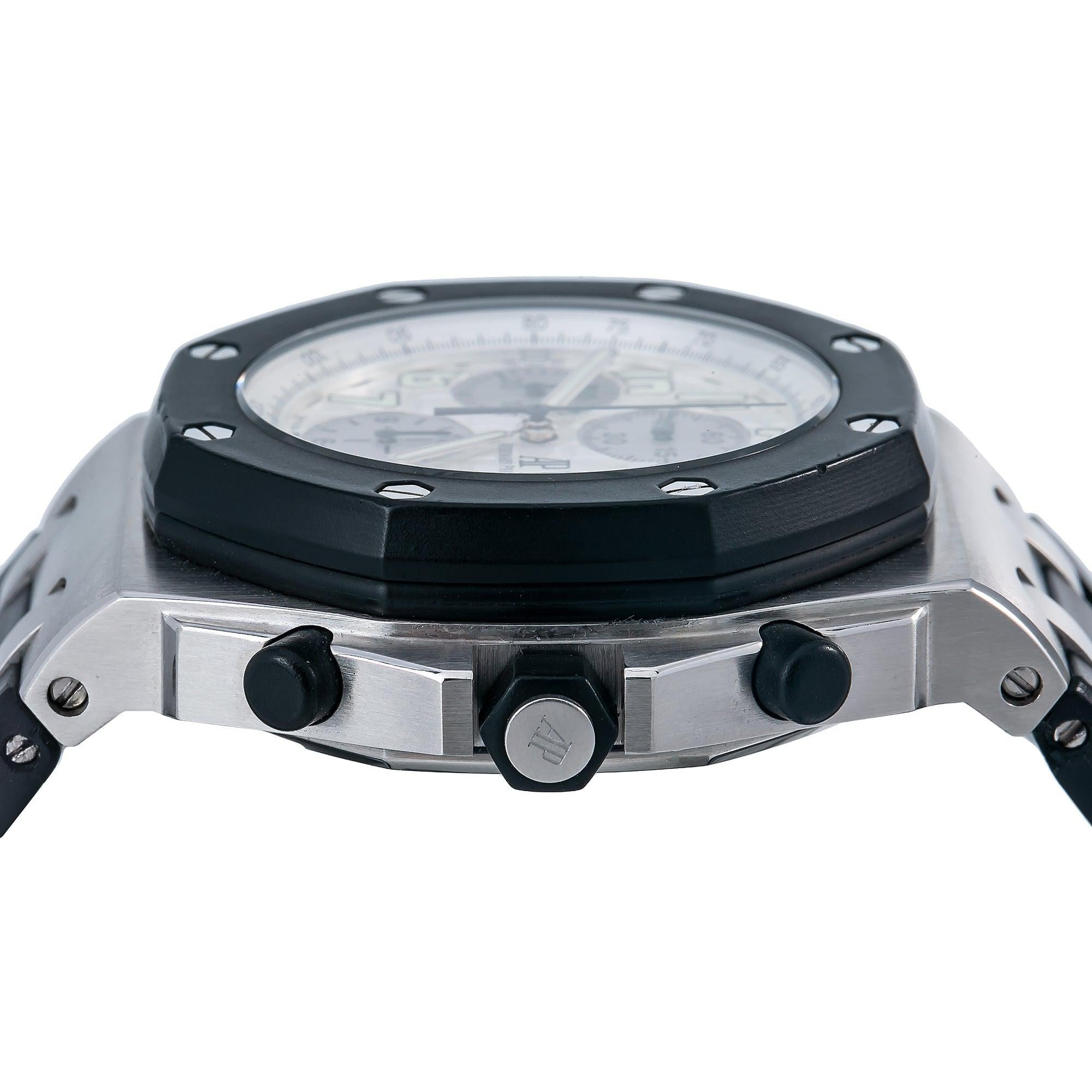 Audemars Piguet Royal Oak Offshore Chronograph 25940SK 42MM White Dial With Rubber Bracelet