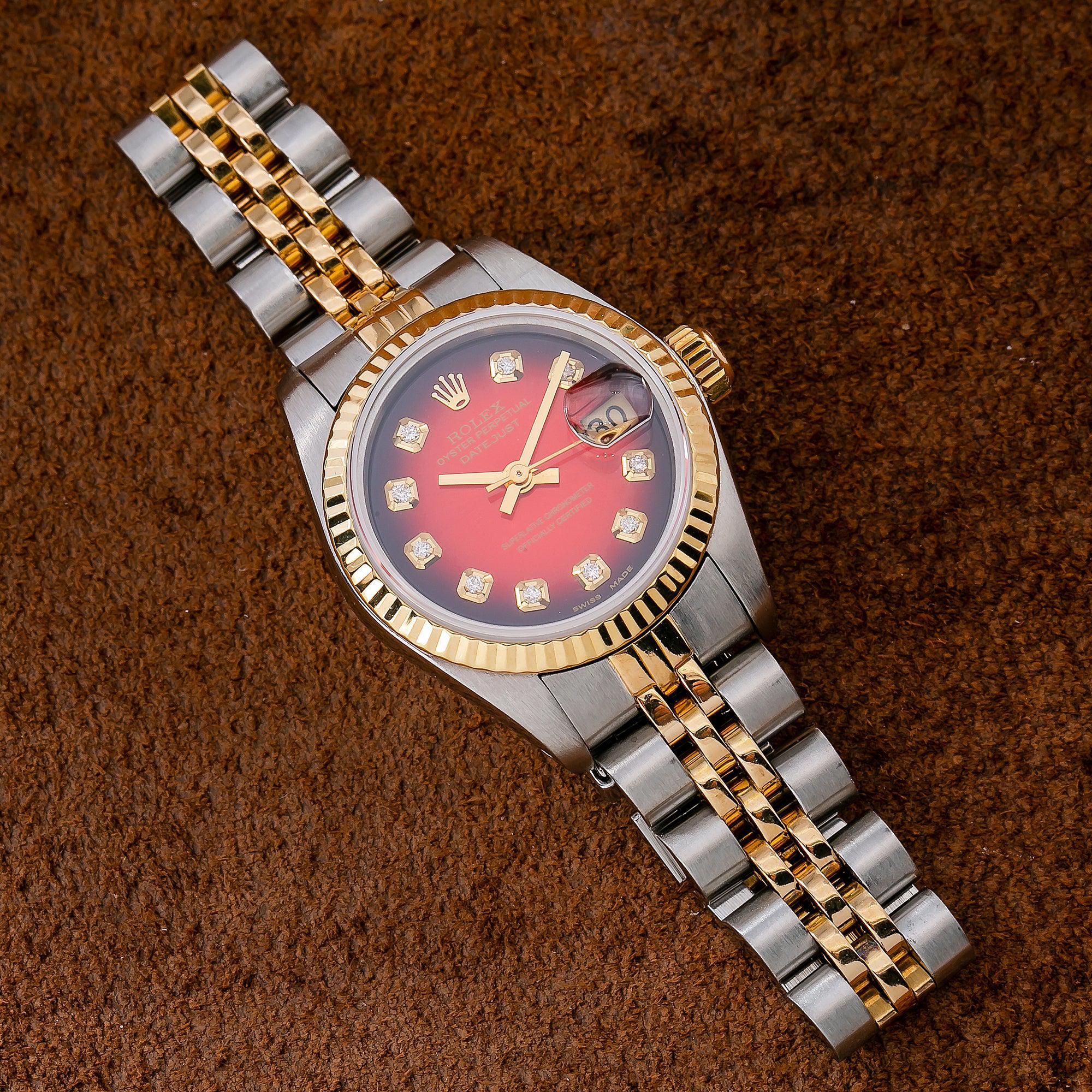 Rolex Datejust 69173 26MM Diamond Dial With Two Tone Jubilee Bracelet