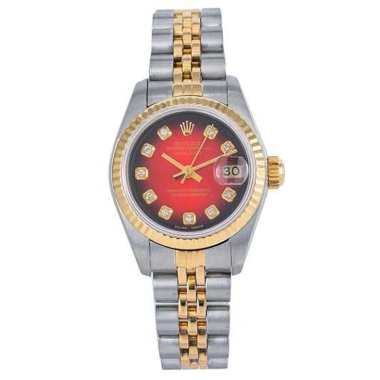 Rolex Datejust 69173 26MM Diamond Dial With Two Tone Jubilee Bracelet