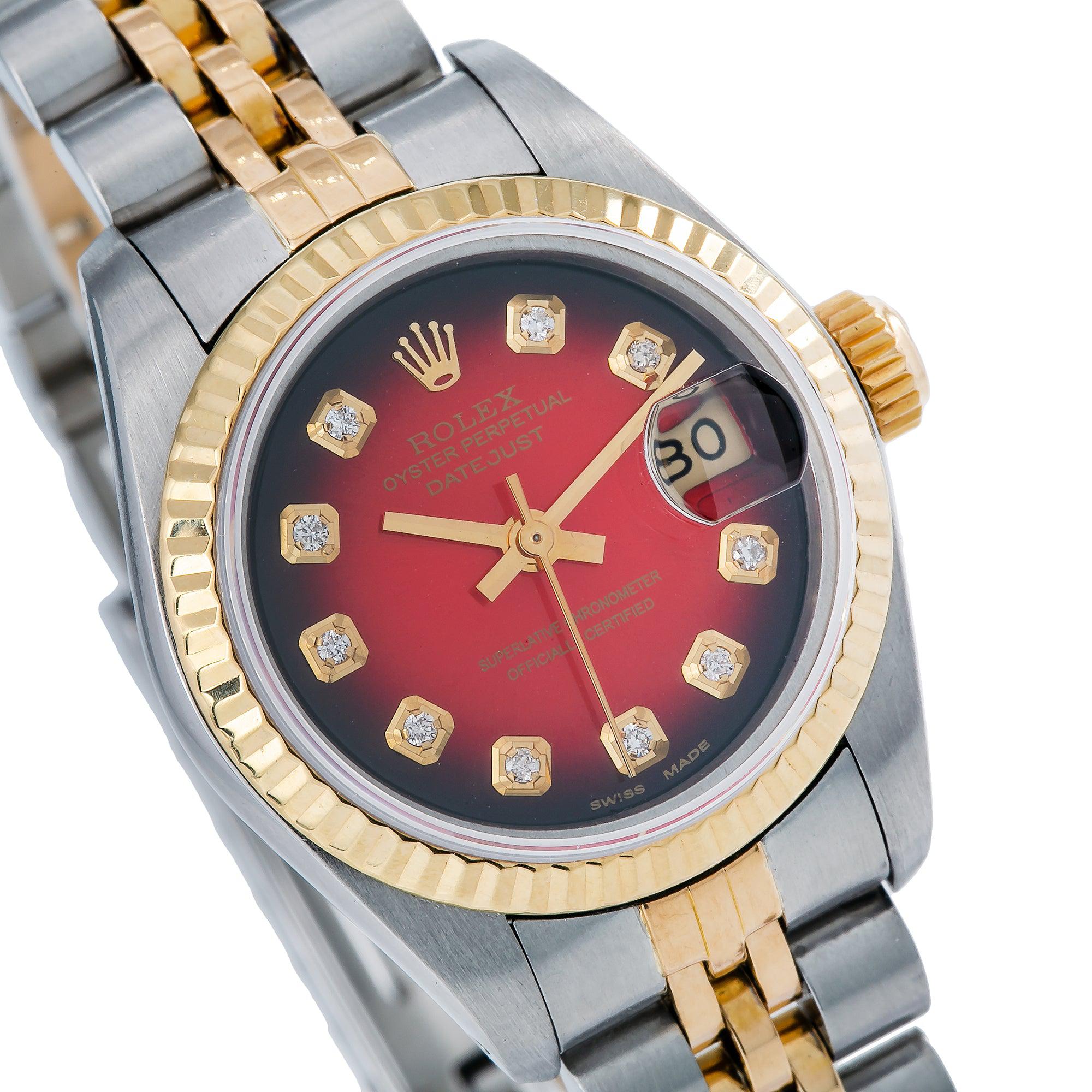 Rolex Datejust 69173 26MM Diamond Dial With Two Tone Jubilee Bracelet