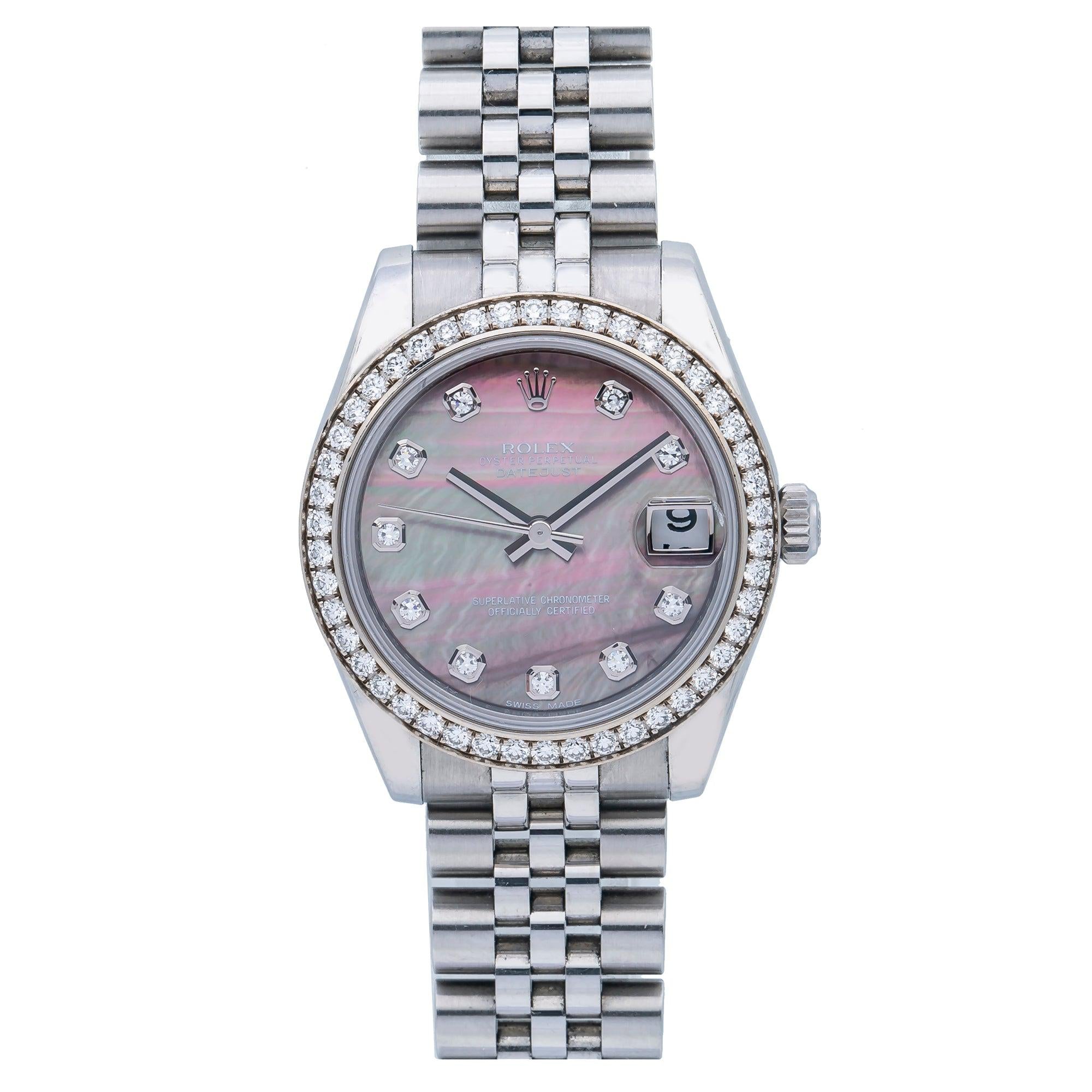 Rolex Lady-Datejust 178384 31MM Brown Diamond Dial With Stainless Steel Jubilee Bracelet
