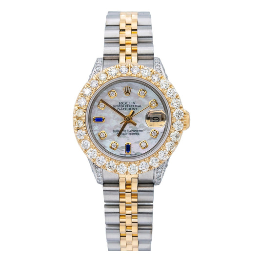 Rolex Lady-Datejust 69173 26MM White Diamond Dial With 2.75 CT Diamonds