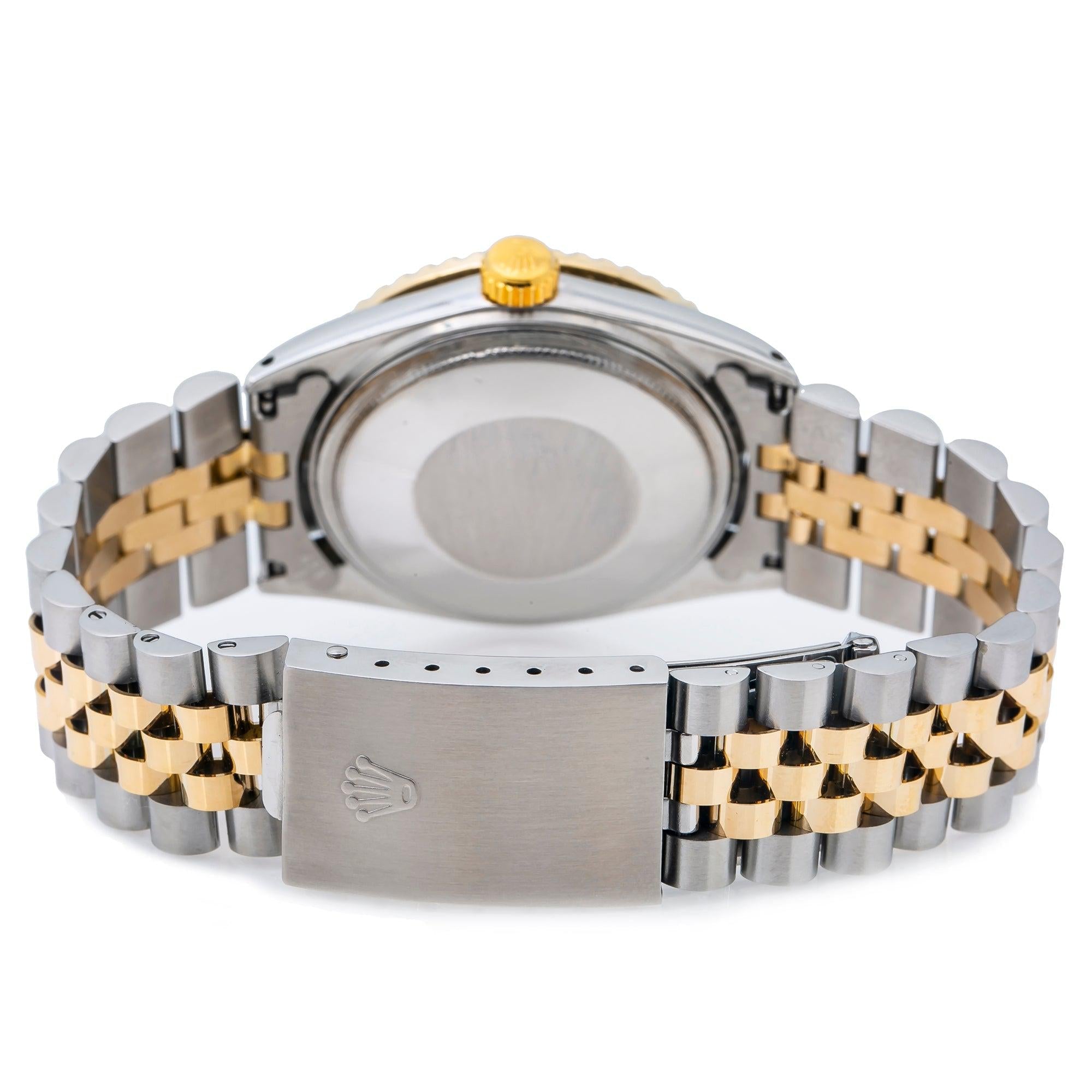 Rolex Datejust 1601 36MM Blue Diamond Dial With Two Tone Bracelet