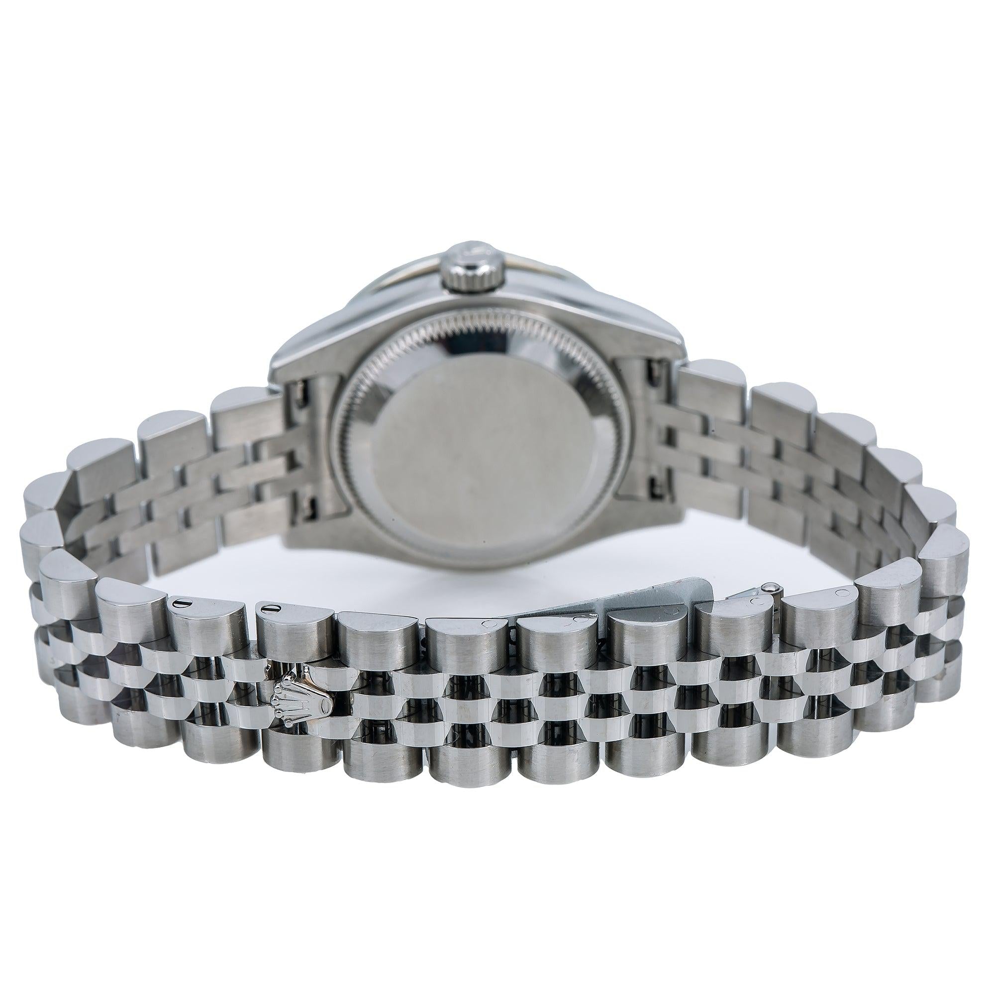 Rolex Datejust 179160 26MM Salmon Roman Dial With 0.80 CT Diamond Bezel