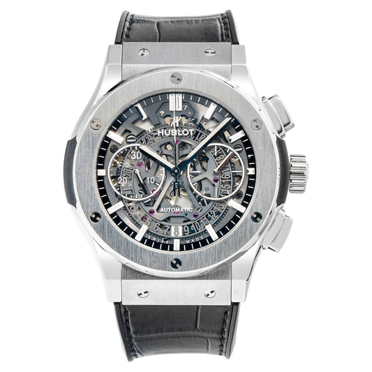 Hublot Classic Fusion Aerofusion 525NX 45MM Transparent Dial With Leather Bracelet