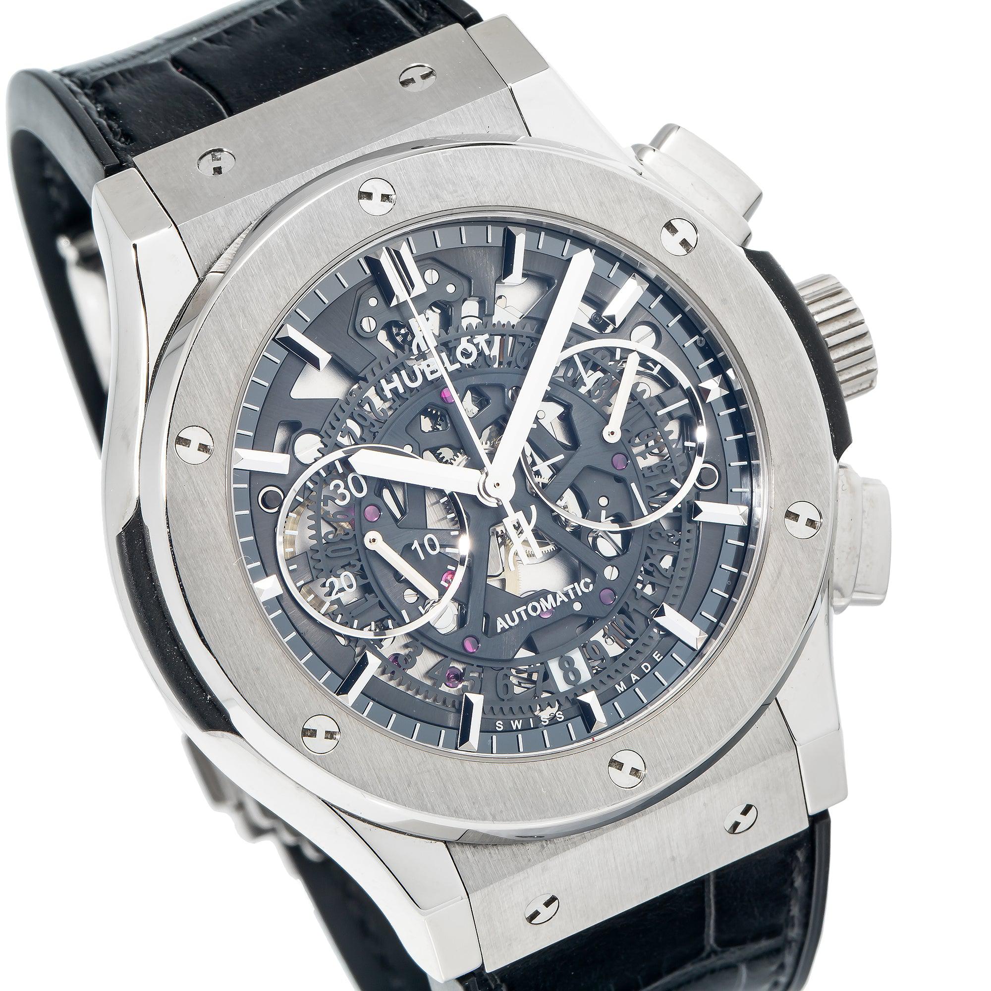 Hublot Classic Fusion Aerofusion 525NX 45MM Transparent Dial With Leather Bracelet