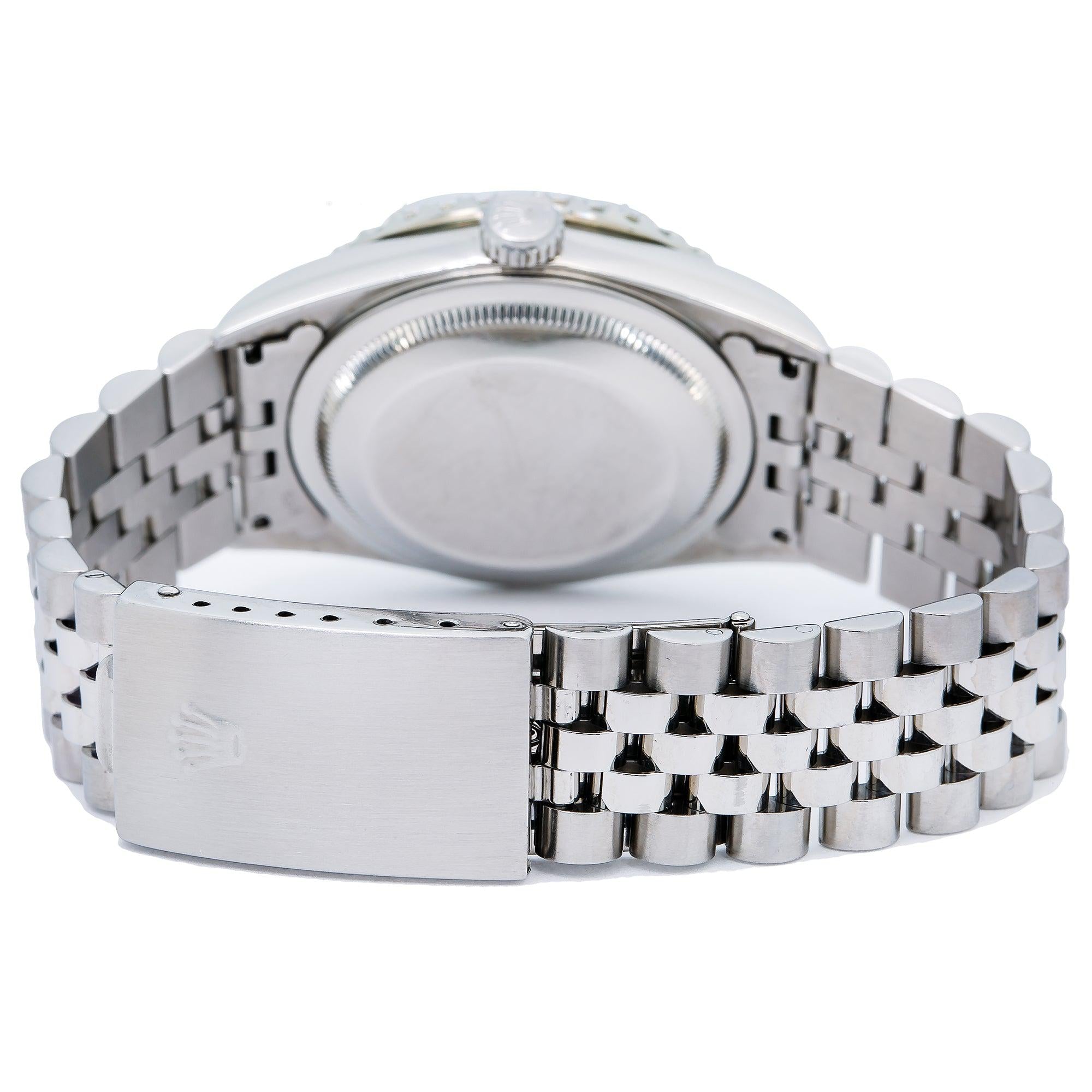 Rolex Datejust 16220 36MM Green Diamond Dial With Stainless Steel Bracelet