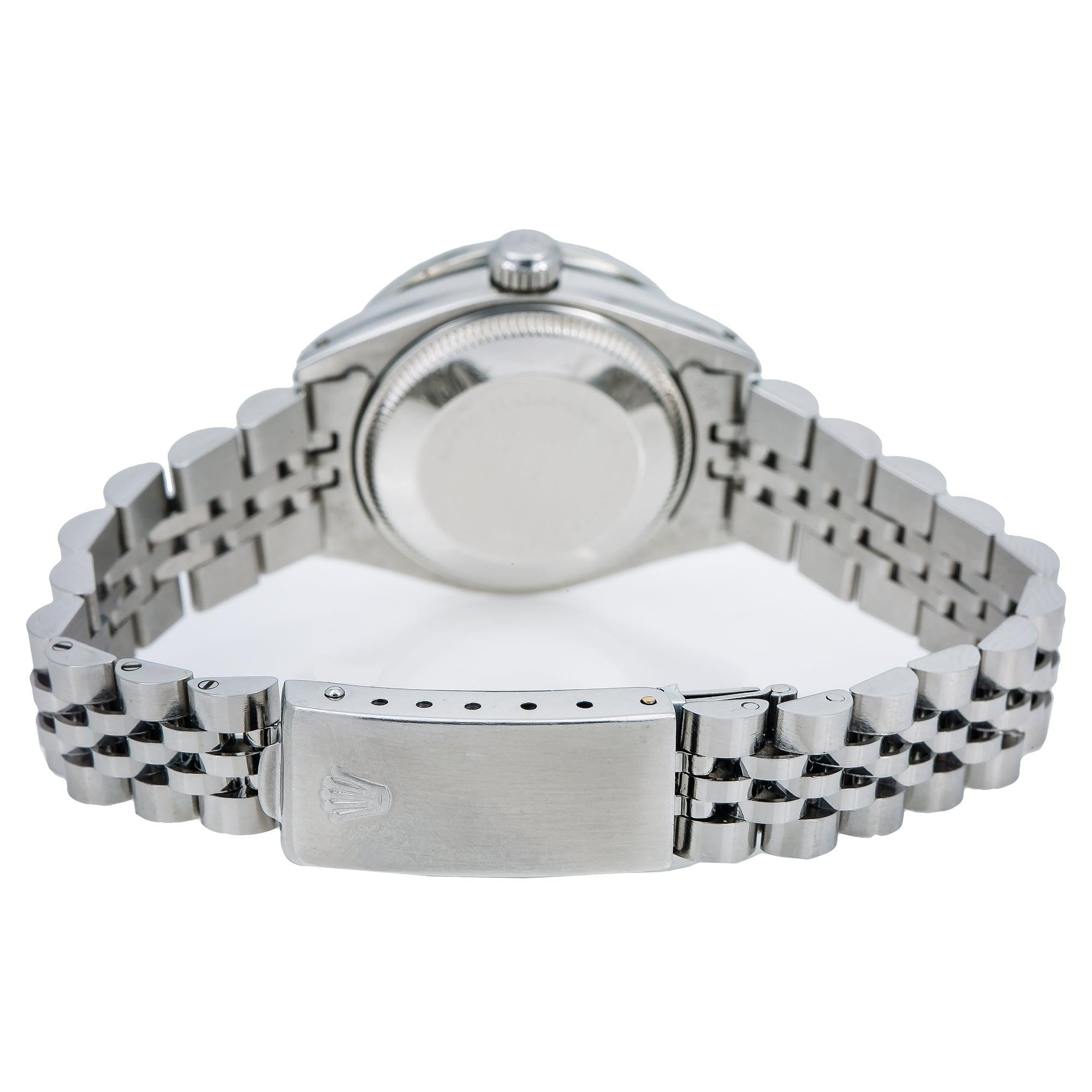 Rolex Lady-Datejust Diamond Watch, 6917 26mm, Green Diamond Dial With 0.90 CT Diamonds