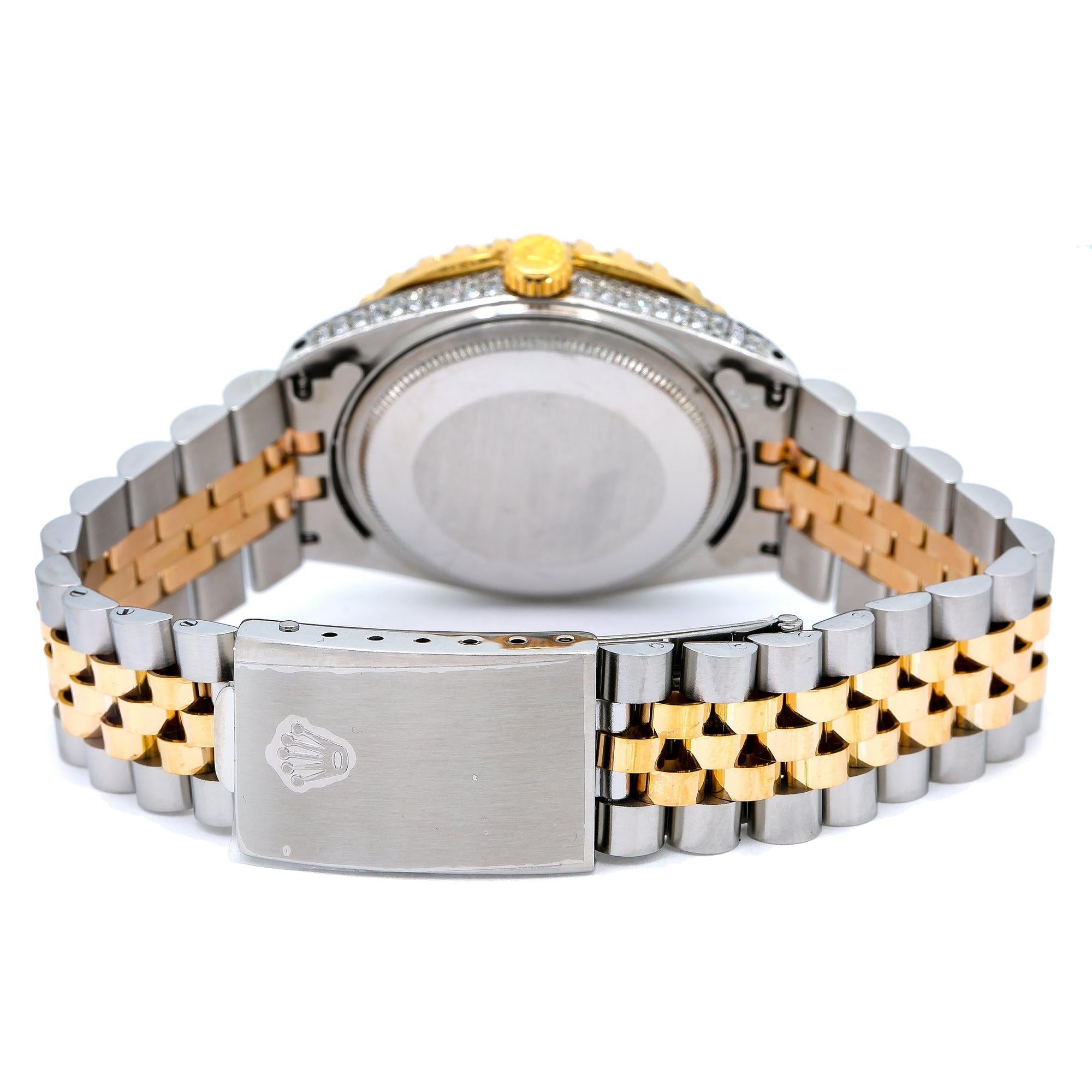 Rolex Datejust 1601 36MM Champagne Diamond Dial With Two Tone Bracelet