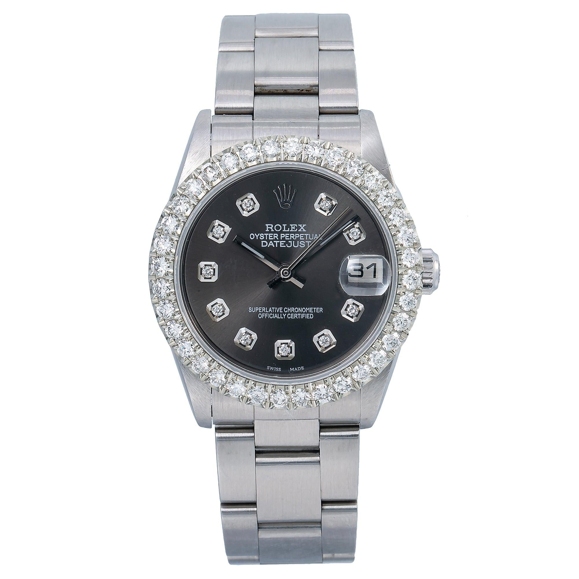 Rolex Lady-Datejust 78240 31MM Black Diamond Dial With Stainless Steel Oyster Bracelet