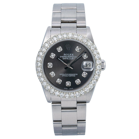 Rolex Lady-Datejust 78240 31MM Black Diamond Dial With Stainless Steel Oyster Bracelet
