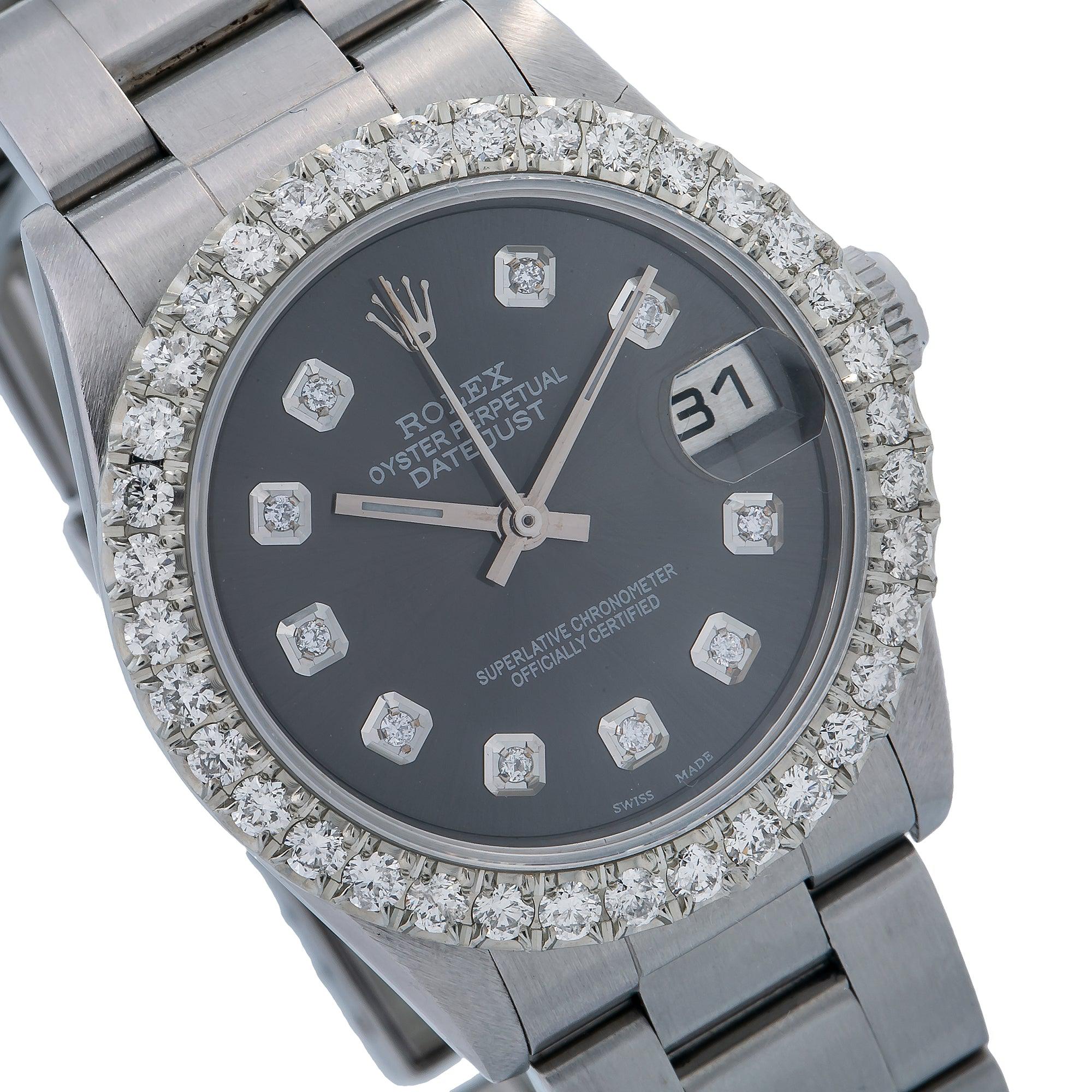 Rolex Lady-Datejust 78240 31MM Black Diamond Dial With Stainless Steel Oyster Bracelet