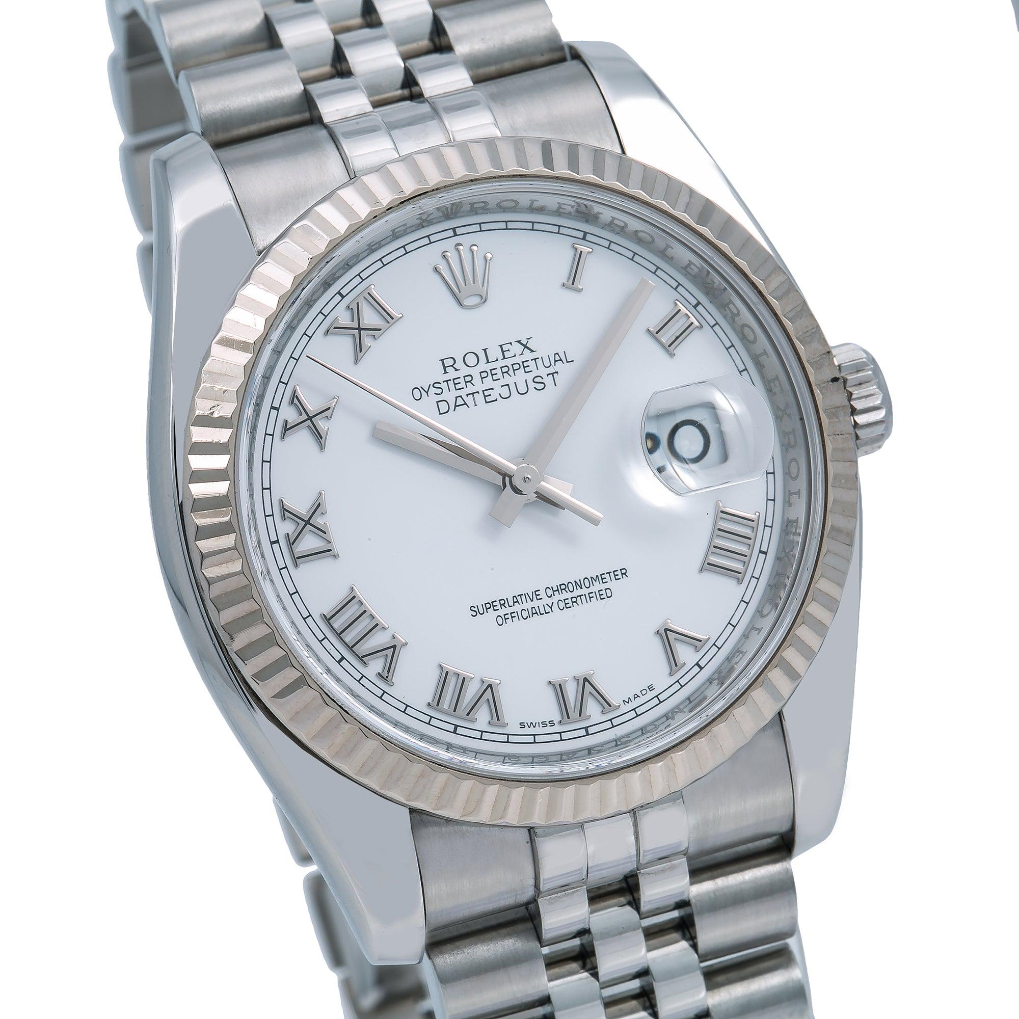 Rolex Datejust 116234 36MM White Dial With Stainless Steel Jubilee Bracelet