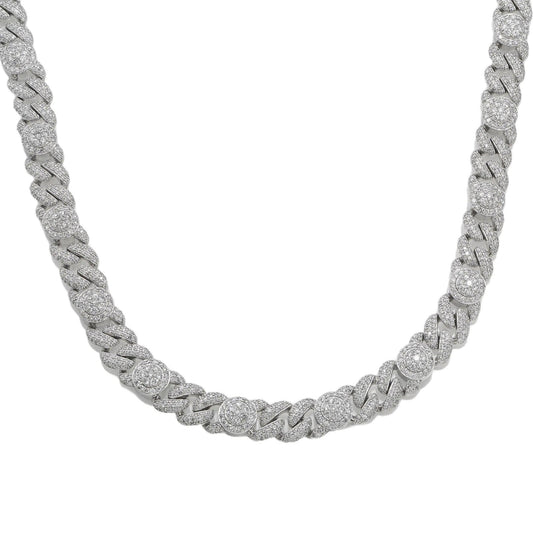 10K GOLD DIAMOND OPEN CUBAN LINK CHAIN 21.98 CT