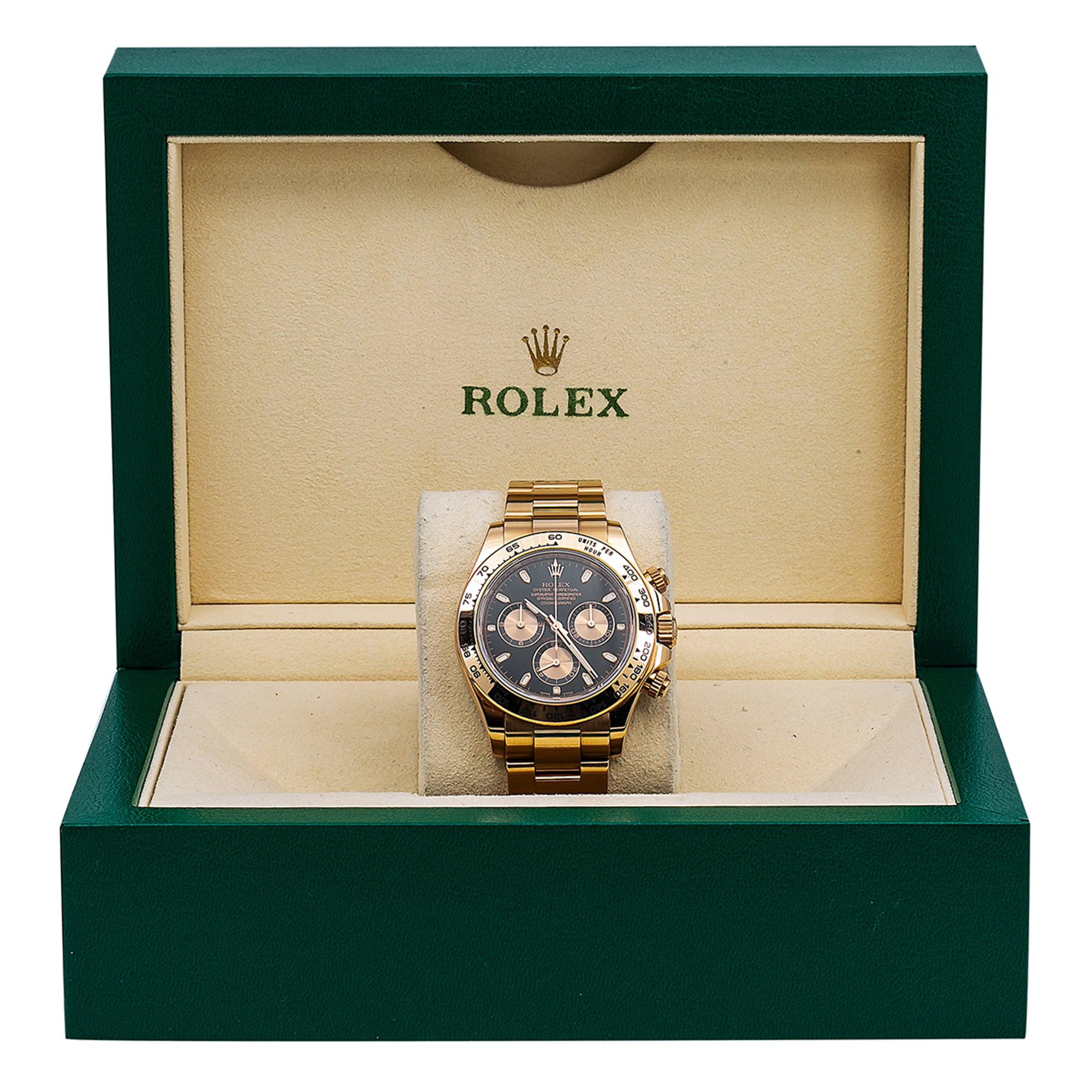 Rolex Daytona 116505 40MM Black Dial With Rose Gold Oyster Bracelet