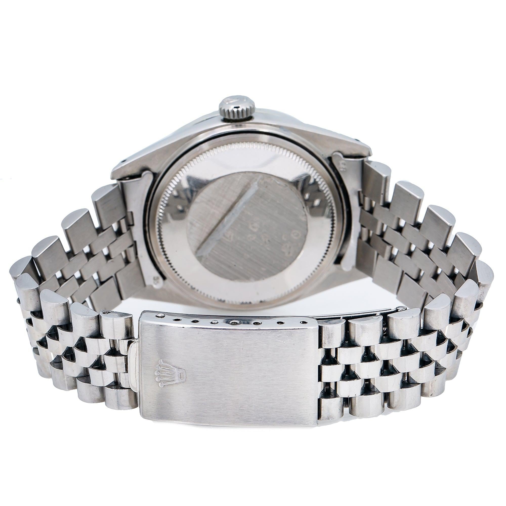 Rolex Datejust 1603 36MM White Mother of Pearl Diamond Dial With 1.10 CT Diamonds