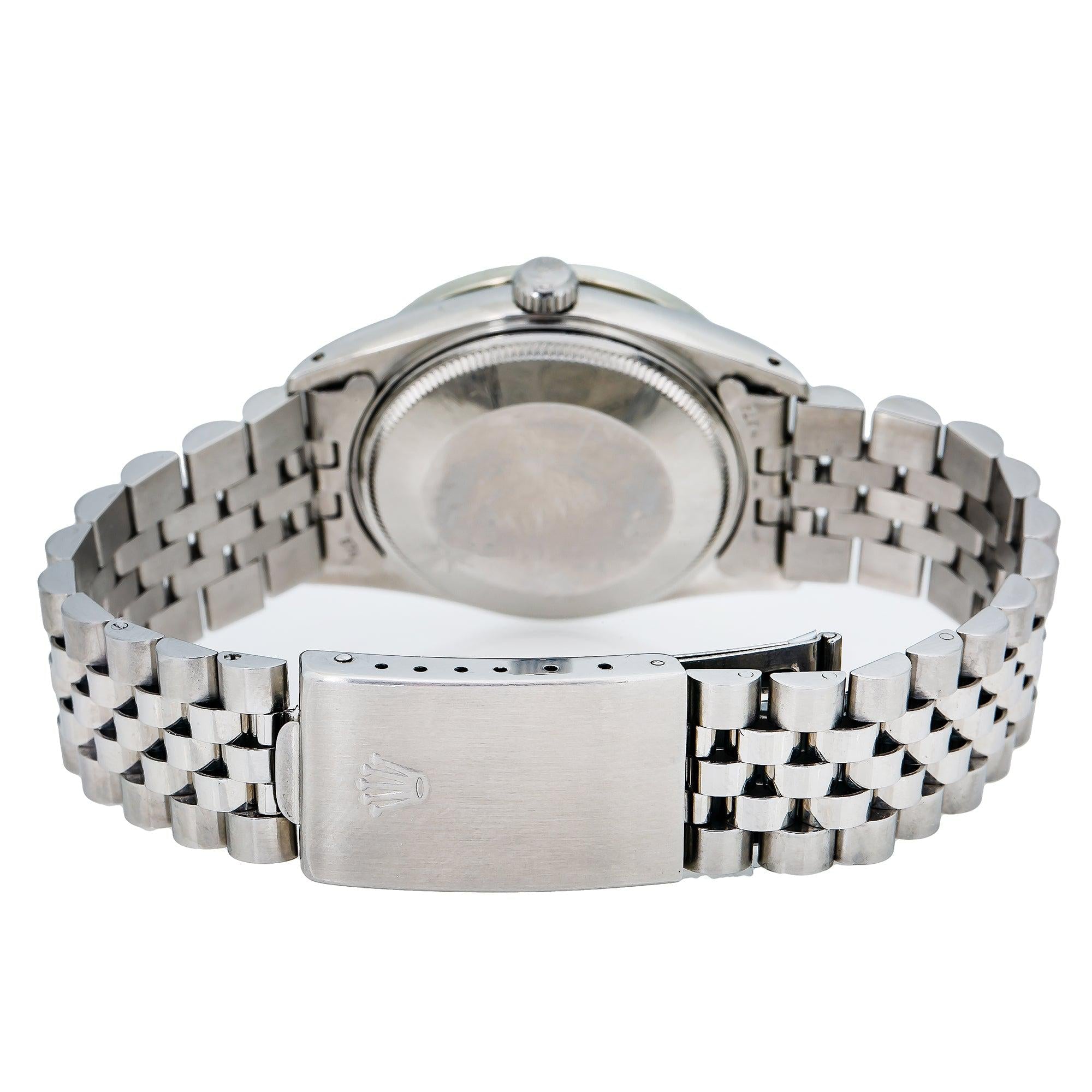Rolex Oyster Perpetual Date 15000 34MM Silver Dial With Stainless Steel Jubilee Bracelet