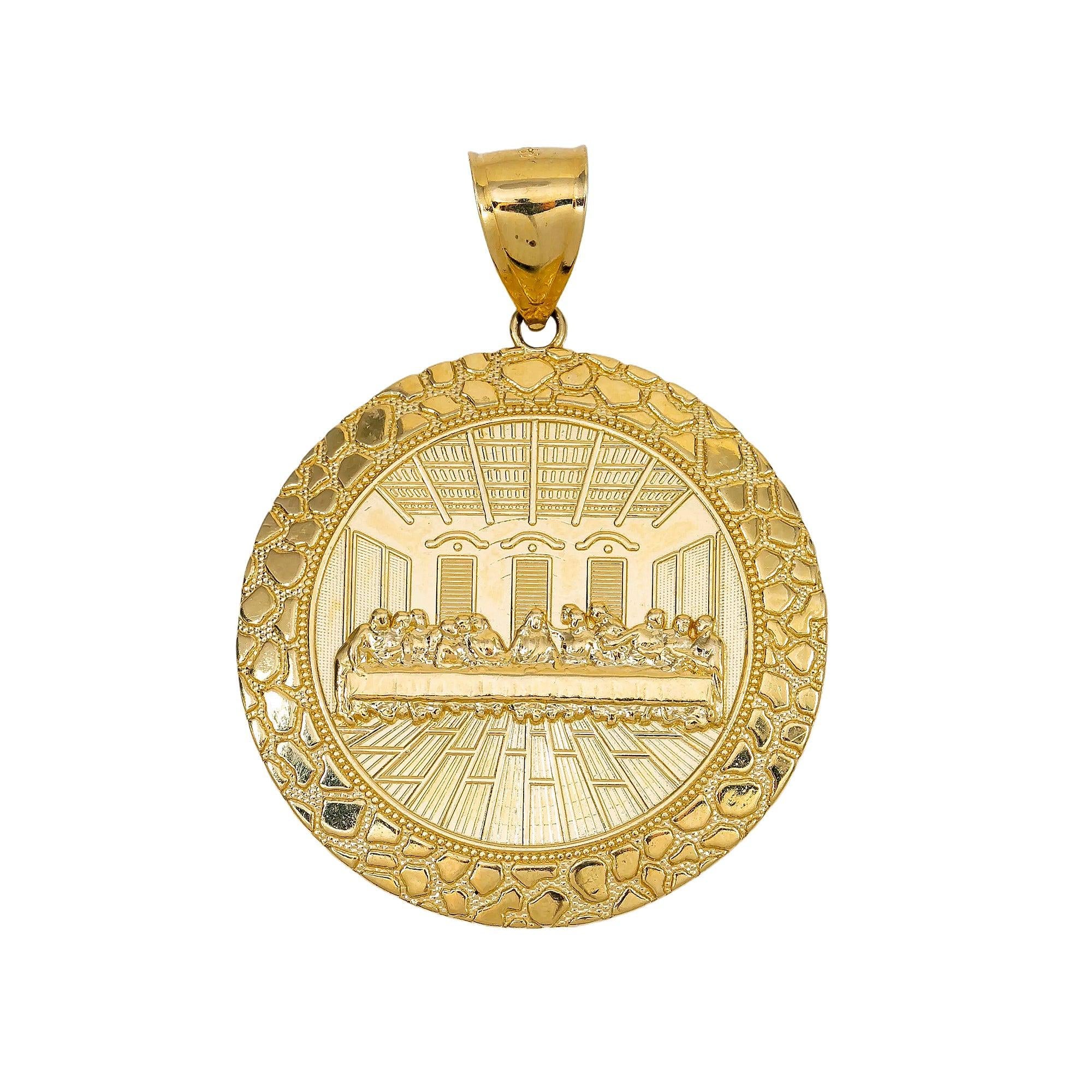 10K YELLOW GOLD LAST SUPPER PENDANT