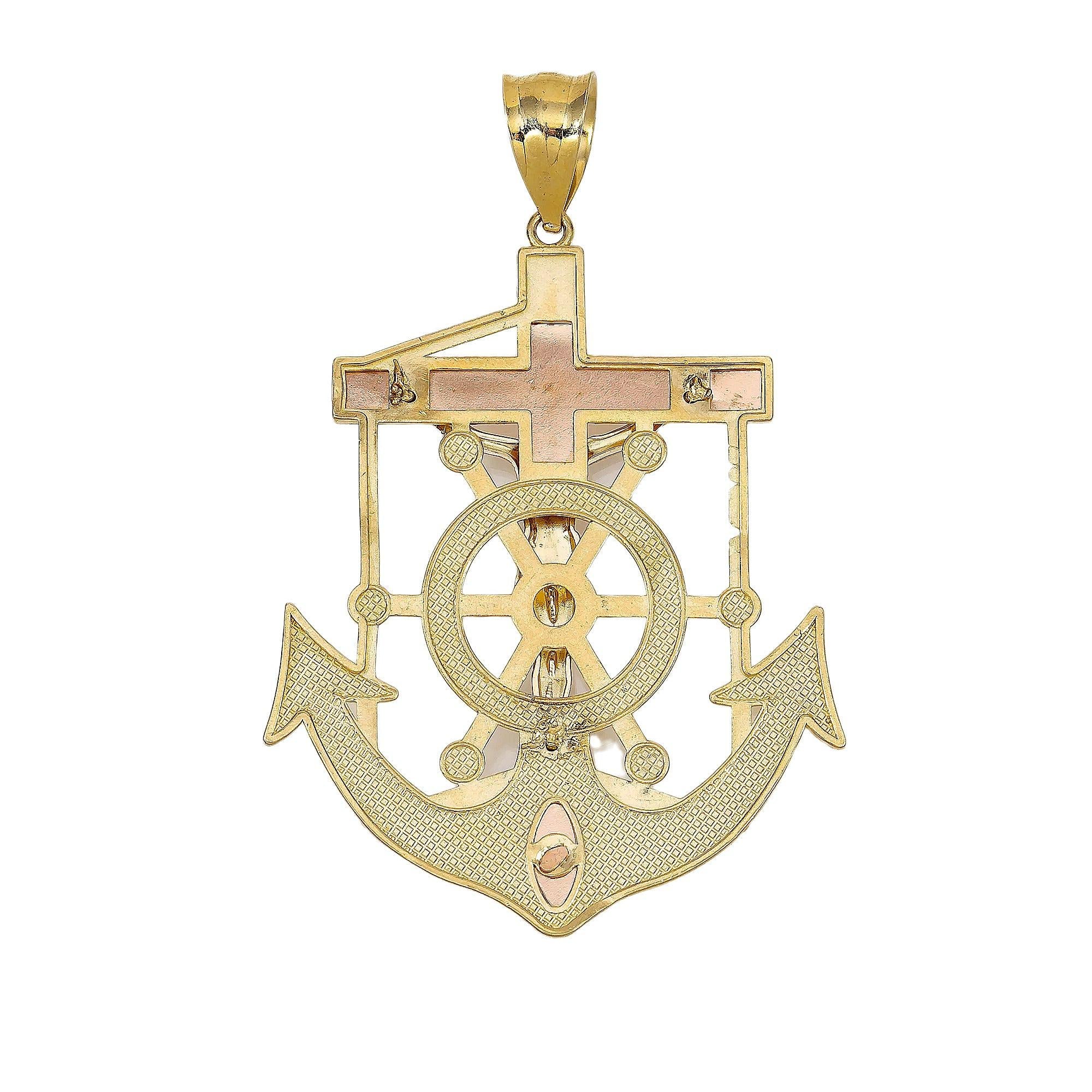 14K YELLOW GOLD CRUCIFIX PENDANT