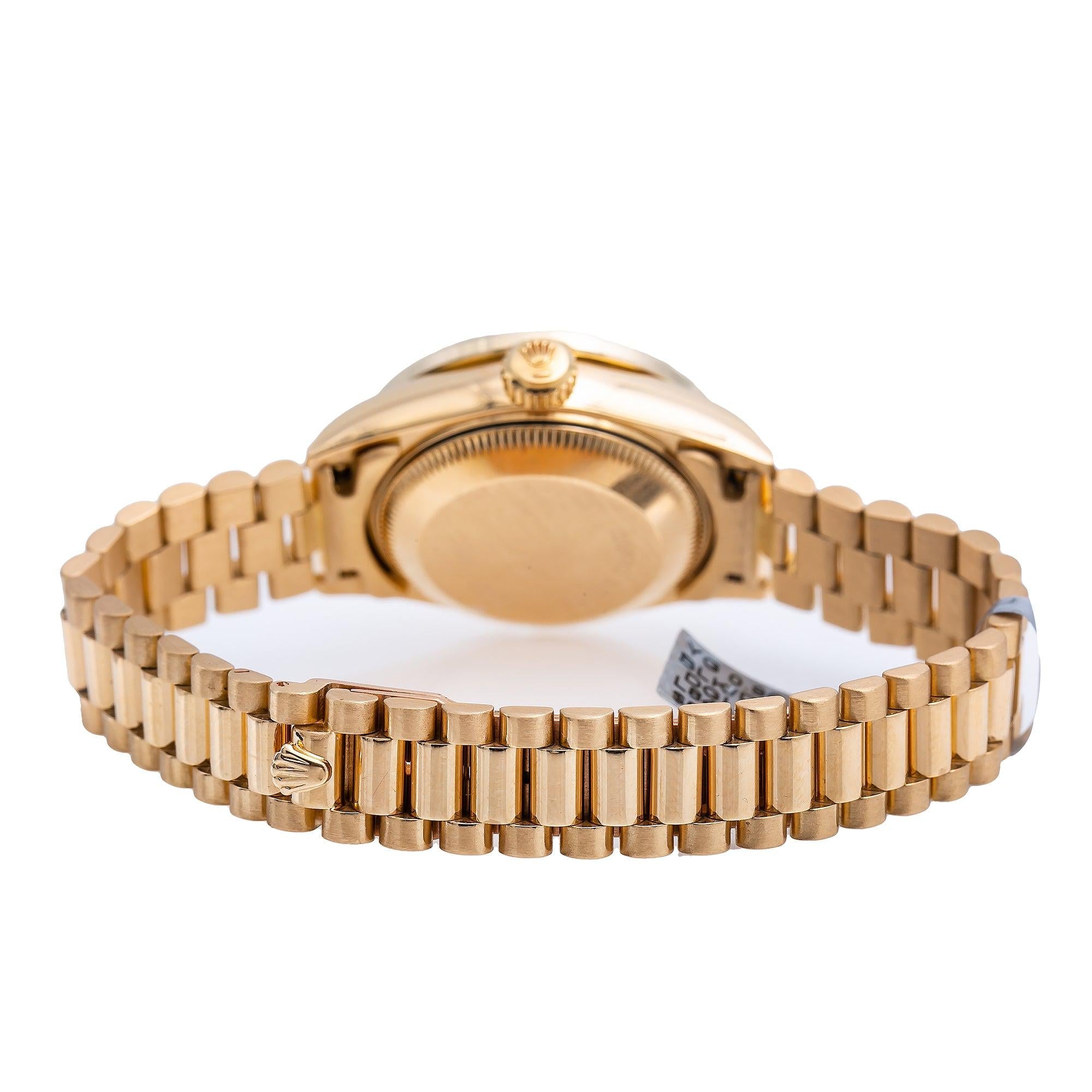 Rolex Datejust 26MM Black Diamond Dial With Yellow Gold Bracelet