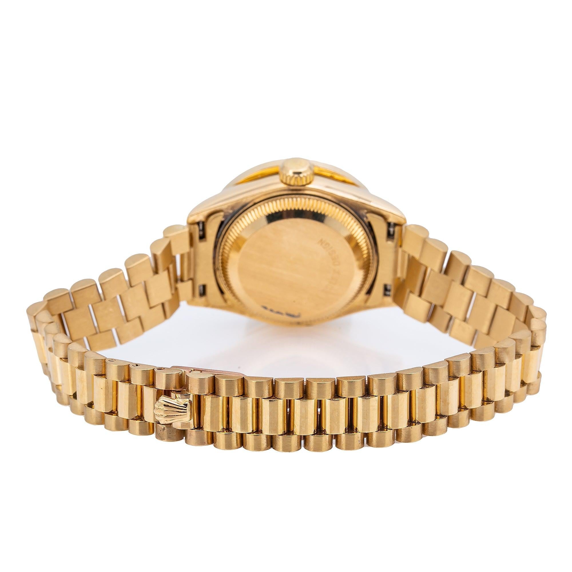 Rolex Datejust  Yellow Gold 26MM White Diamond Dial With Yellow Gold Bracelet