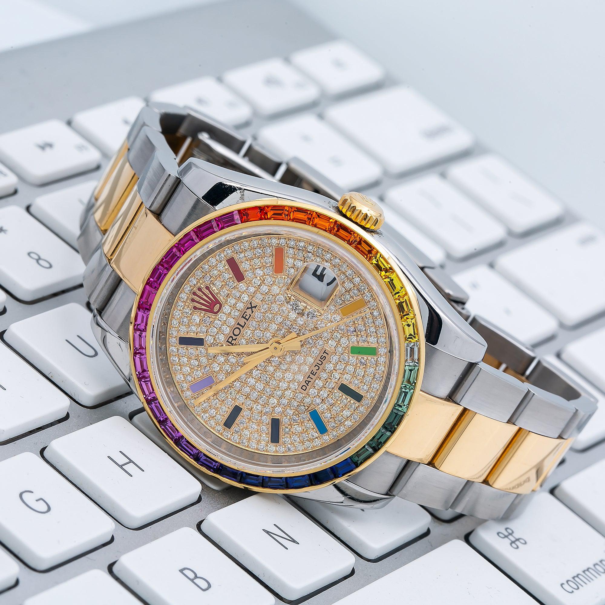 Rolex Datejust 116203 36MM Champagne Diamond Dial With Two Tone Oyster Bracelet