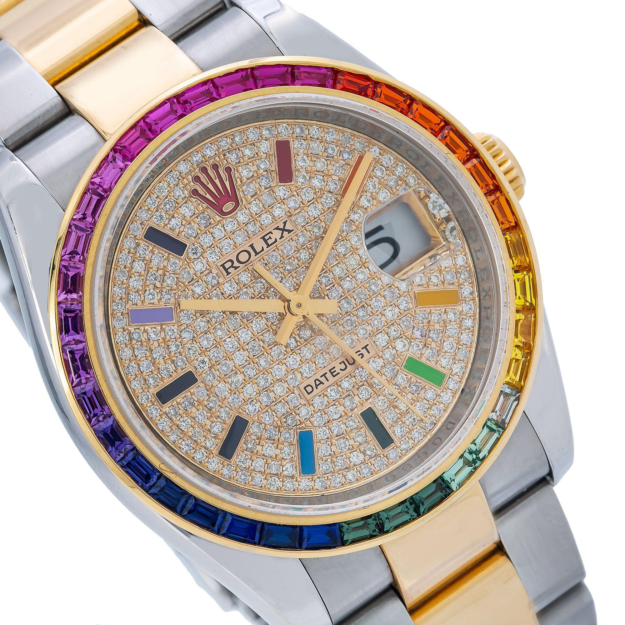 Rolex Datejust 116203 36MM Champagne Diamond Dial With Two Tone Oyster Bracelet