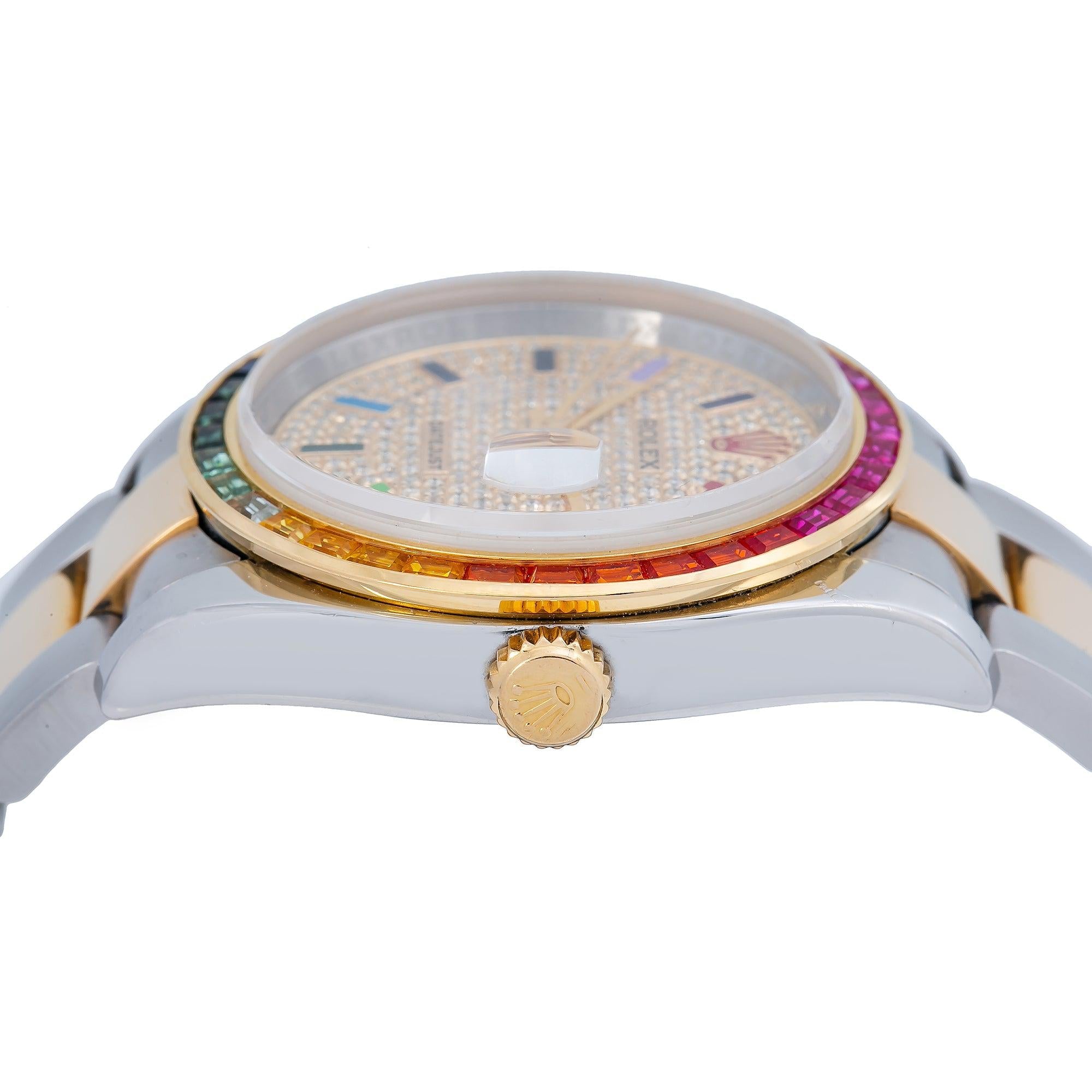 Rolex Datejust 116203 36MM Champagne Diamond Dial With Two Tone Oyster Bracelet