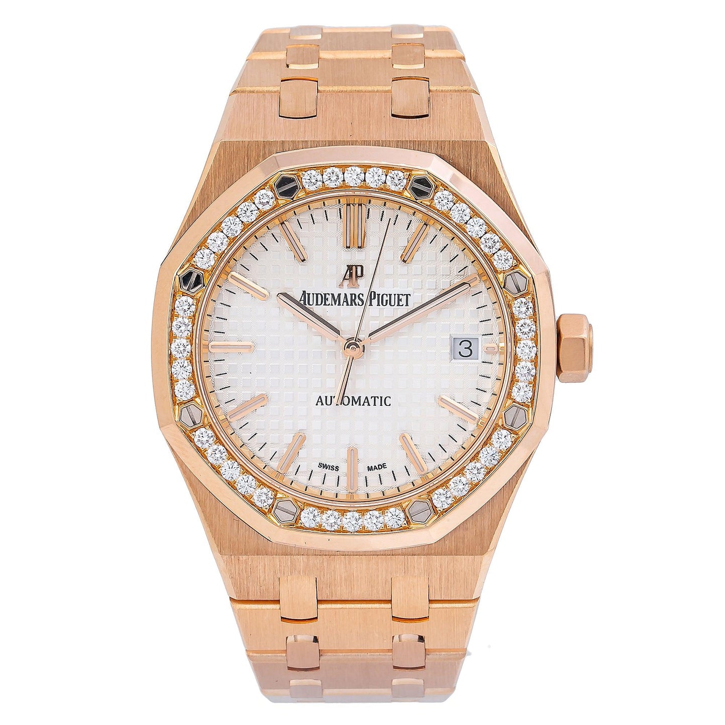 Audemars Piguet Royal Oak 37MM White Dial With Rose Gold Bracelet