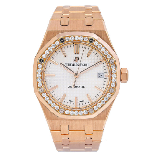 Audemars Piguet Royal Oak 37MM White Dial With Rose Gold Bracelet