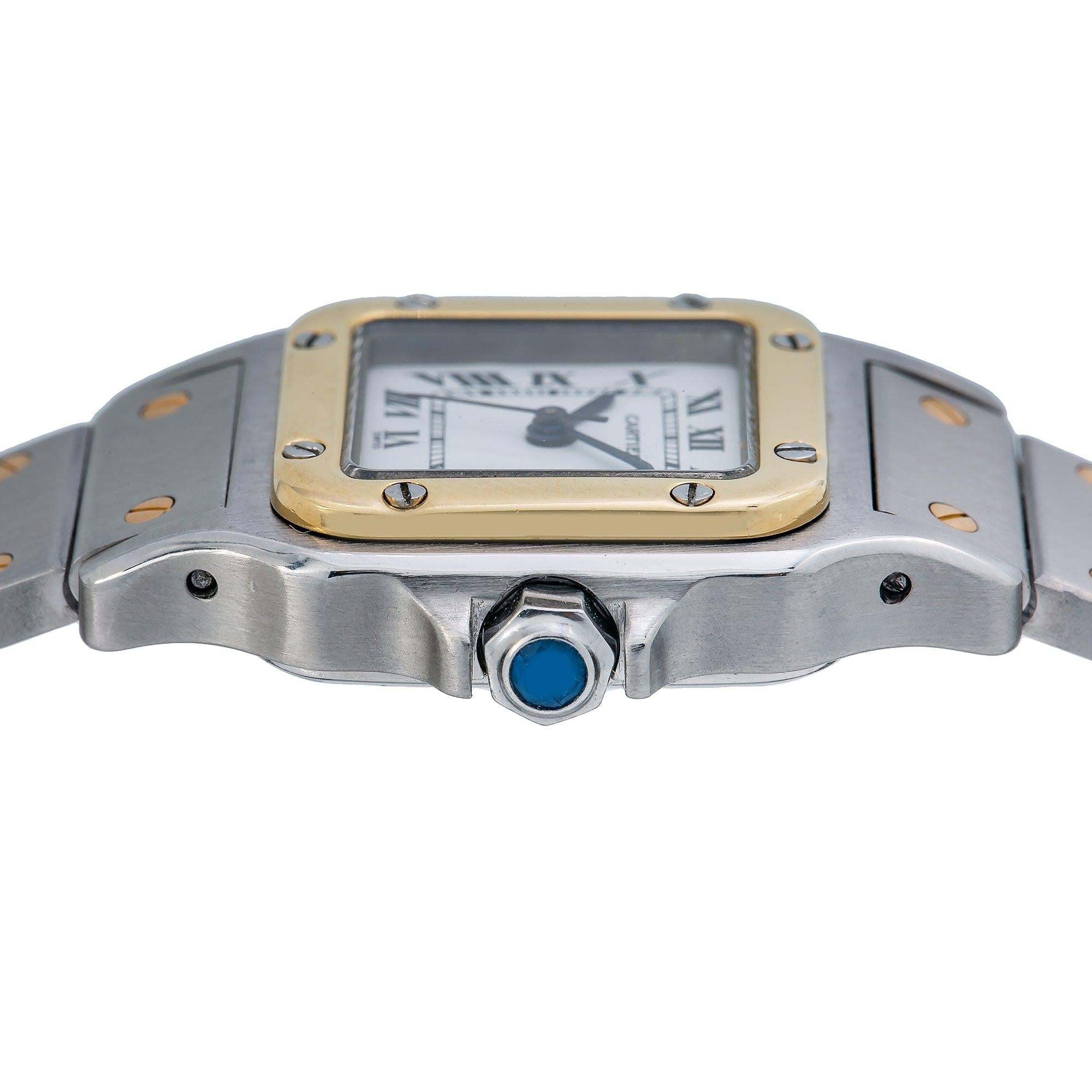 Cartier Santos Galbée W20057C4 24MM White Dial With Two Tone Bracelet