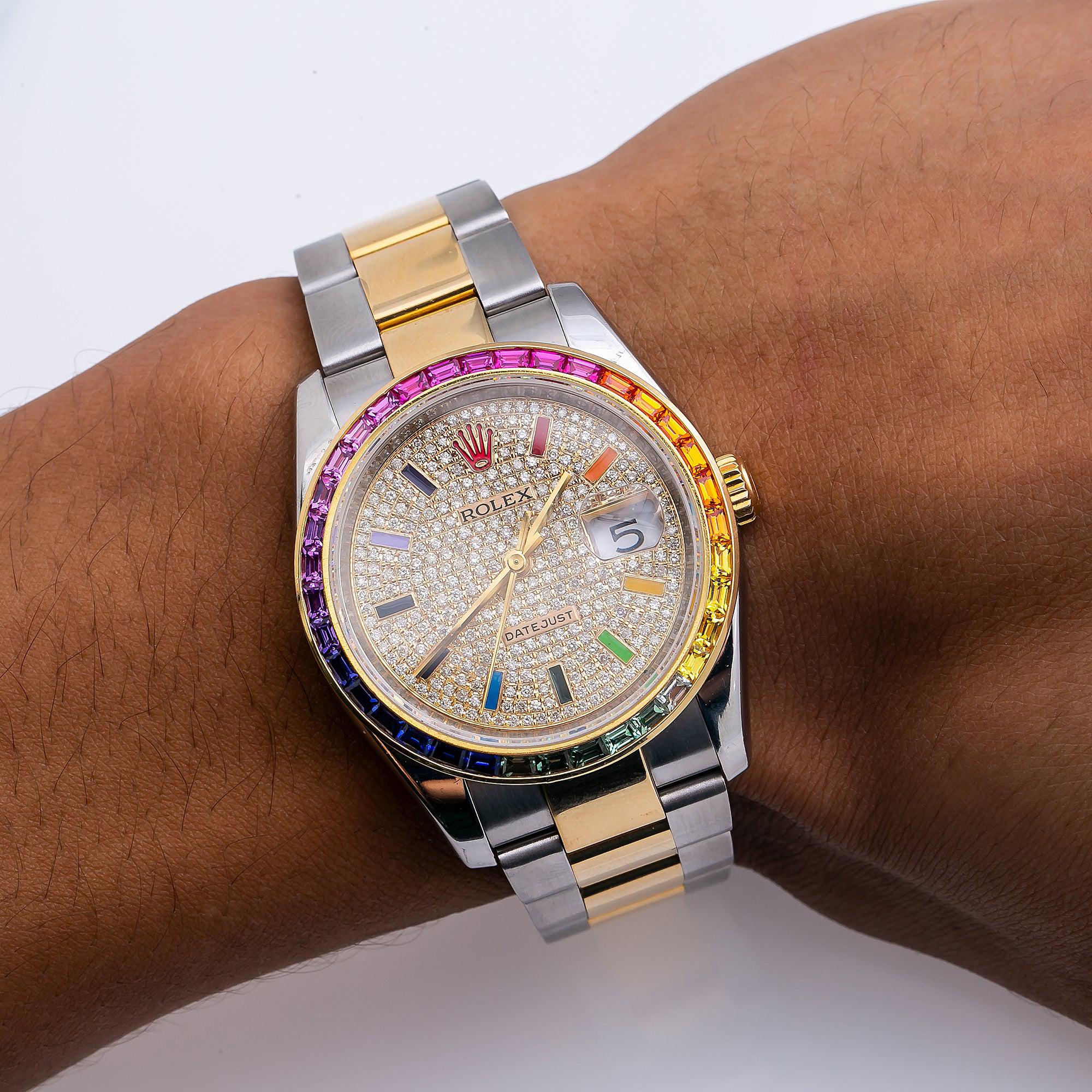 Rolex Datejust 116203 36MM Champagne Diamond Dial With Two Tone Oyster Bracelet