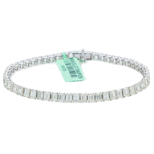14K GOLD BAGUETTE TENNIS BRACELET 13.75 CT DIAMONDS