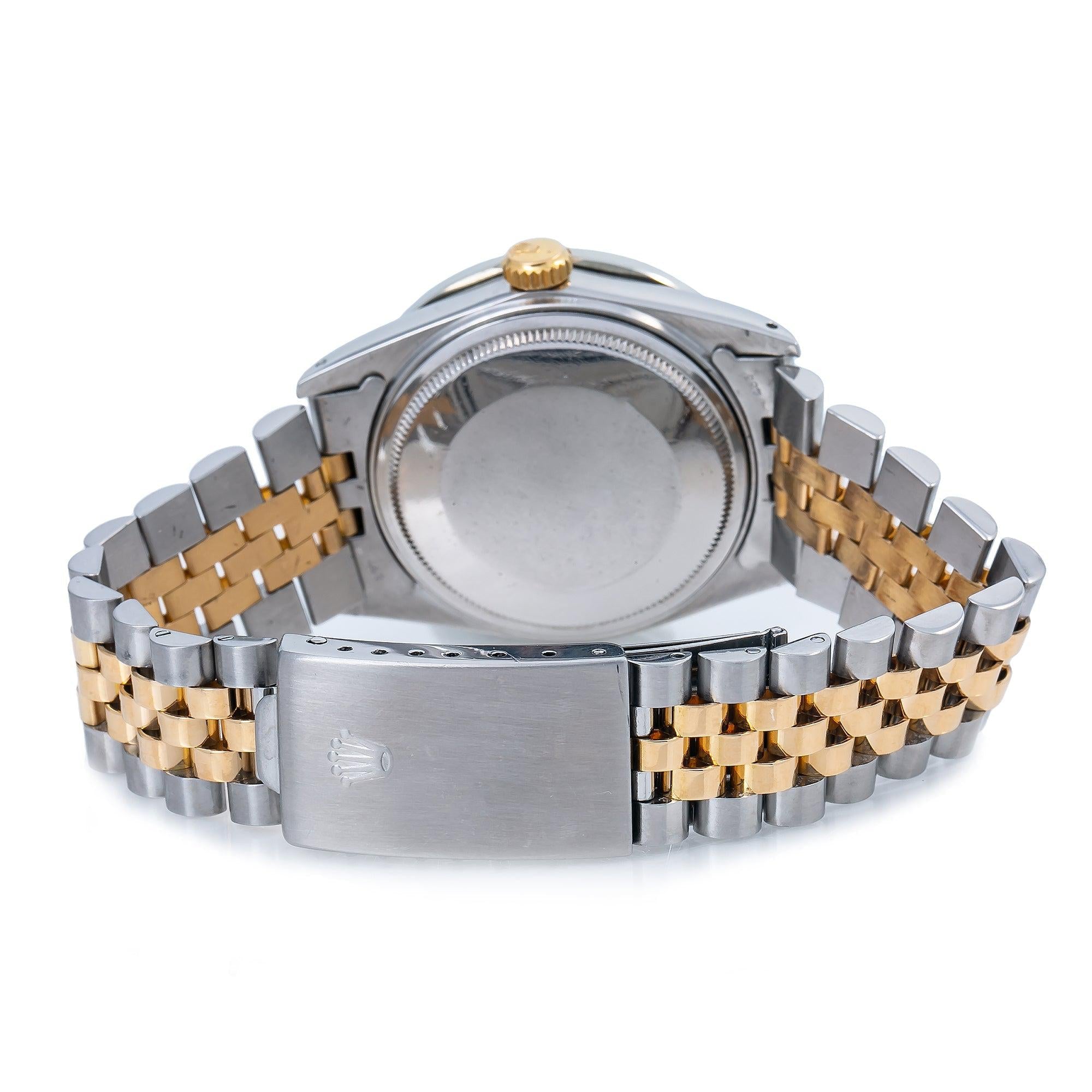 Rolex Datejust 1601 36MM Green Diamond Dial With Two Tone Bracelet