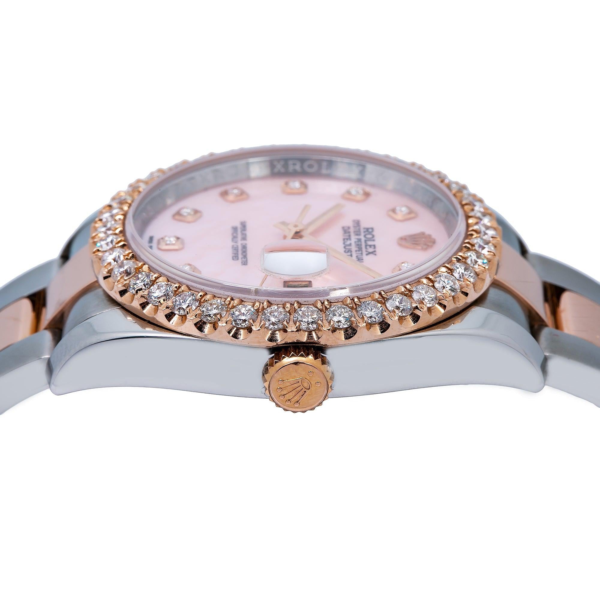 Rolex Datejust 116201 36MM Pink Diamond Dial With Two Tone Oyster Bracelet
