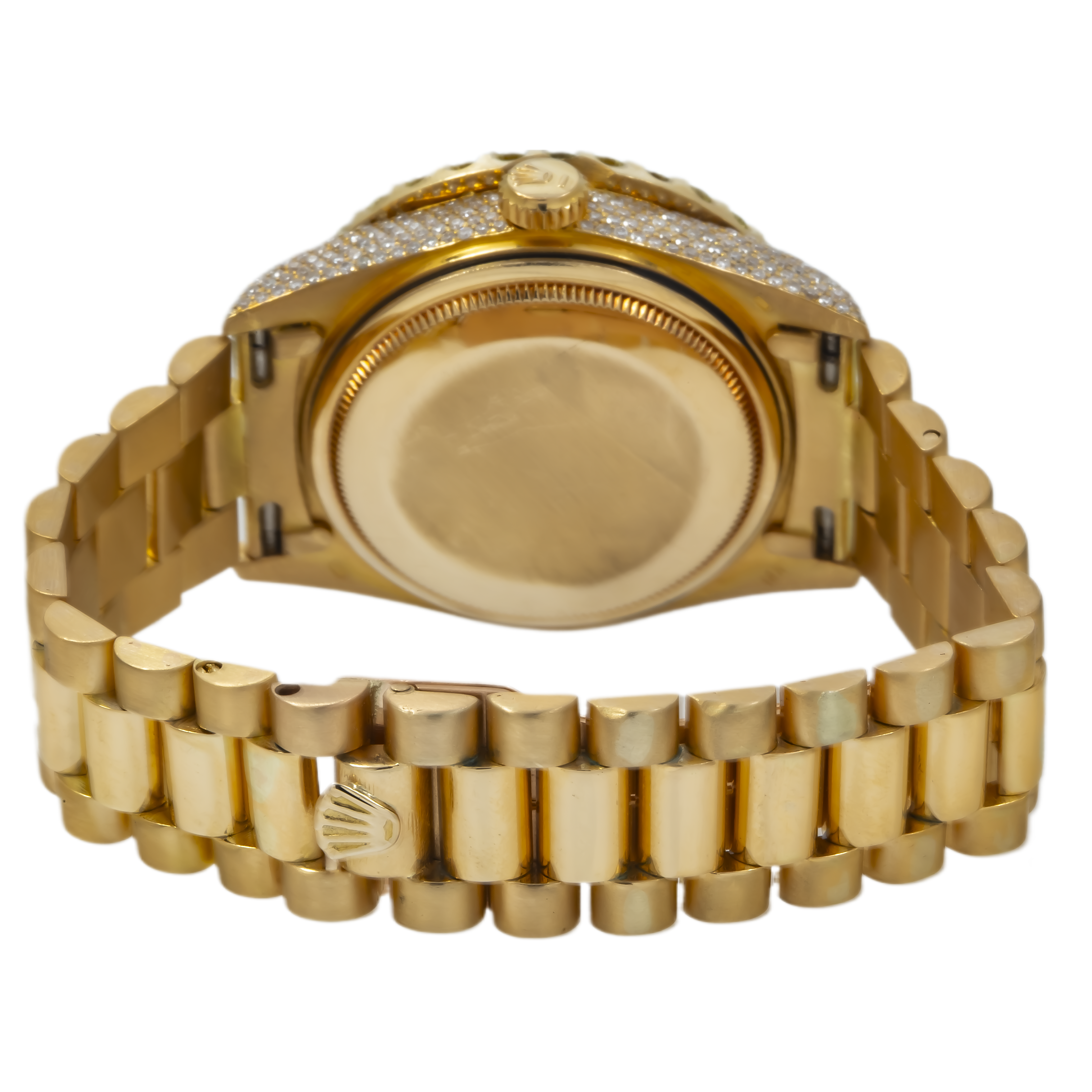 Rolex Day-Date 18038 36MM Green Diamond Dial And Bezel With Yellow Gold Presidential Bracelet 17.50 CT
