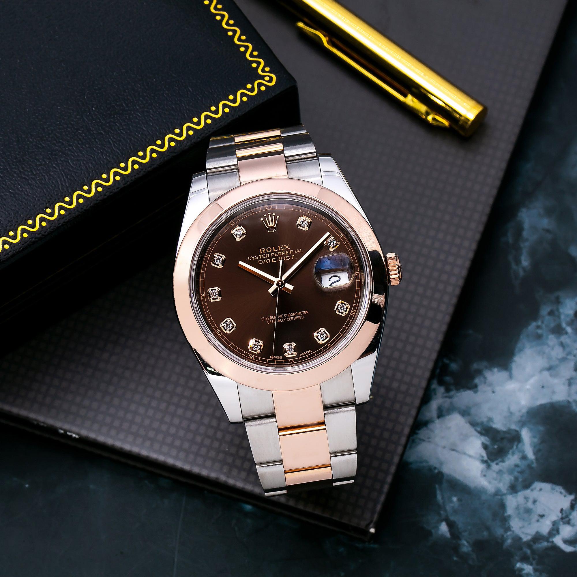 Rolex Datejust 126301 41MM Brown Dial With Two Tone Bracelet