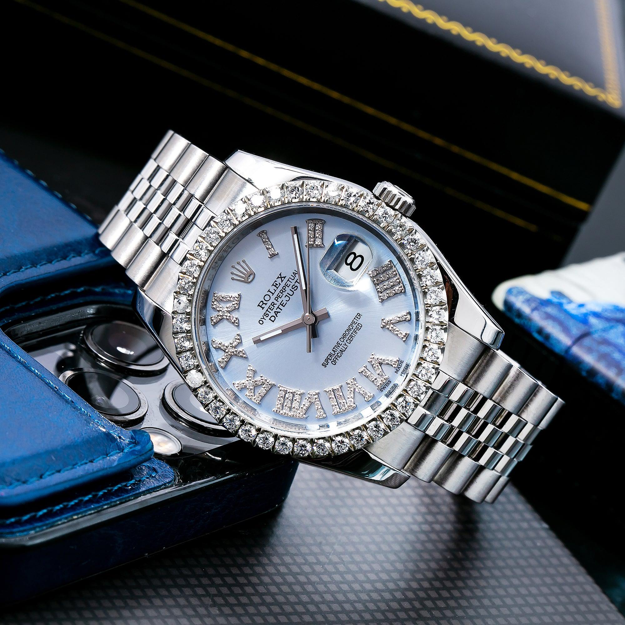 Rolex Datejust 116234 36MM Blue Diamond Dial With Stainless Steel Bracelet