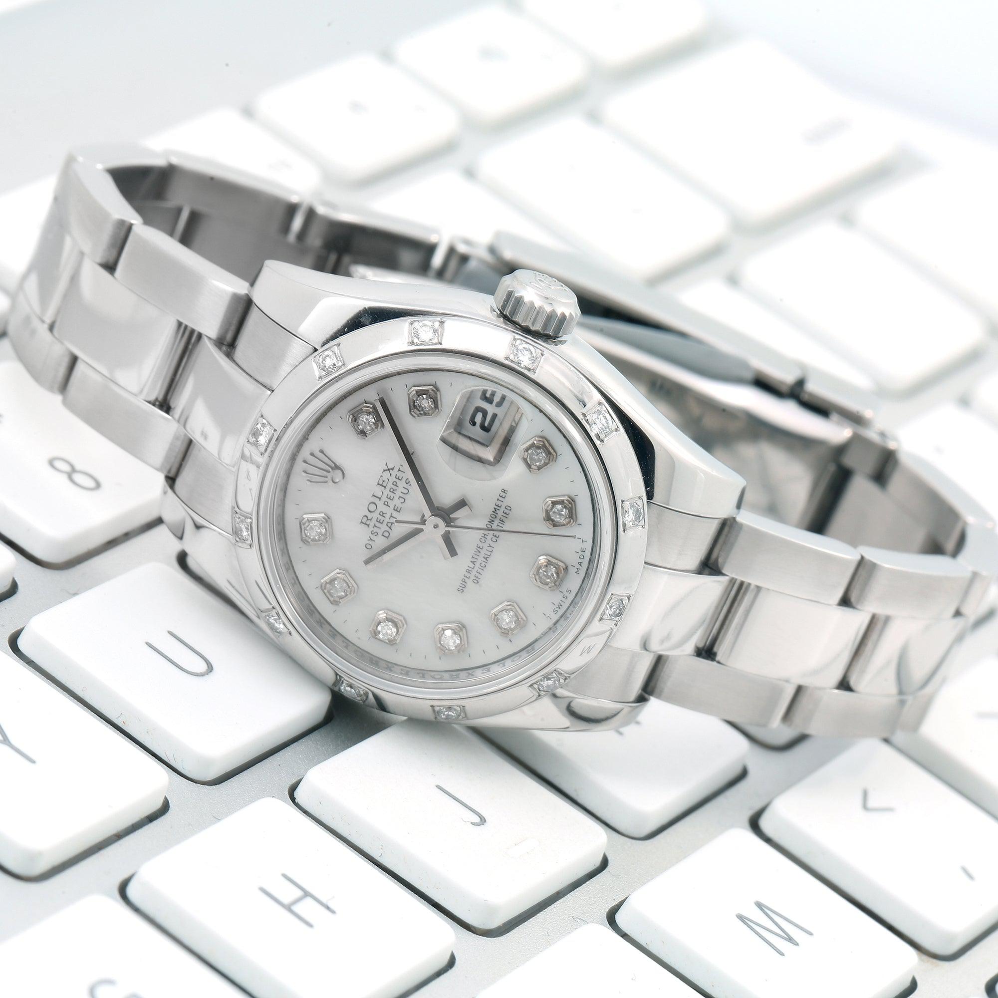 Rolex Datejust 179160 31MM Silver Diamond Dial With Stainless Steel Oyster Bracelet